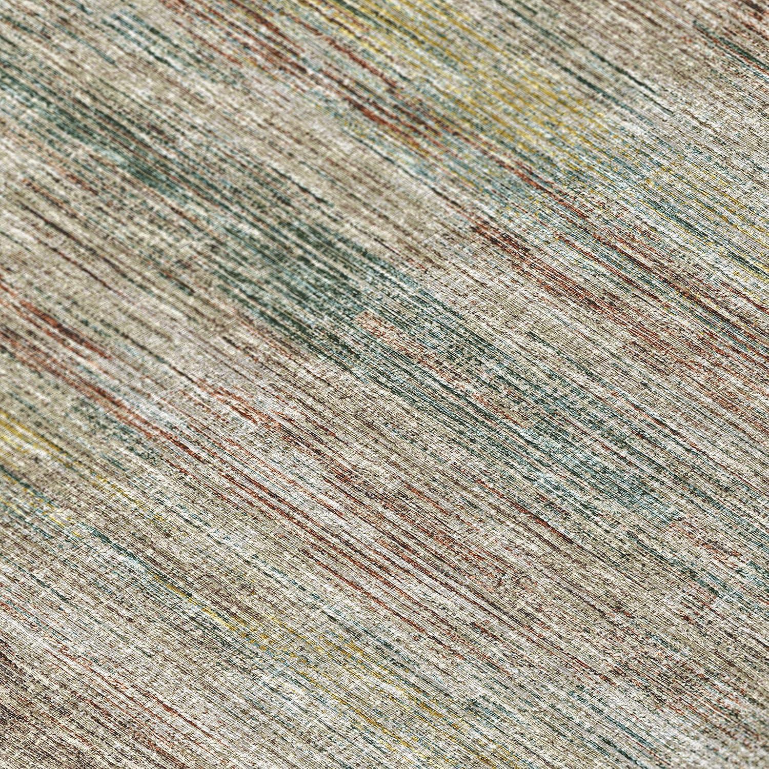 Addison Rugs Indoor/ Outdoor Marston Dynamic Transitional Striped Washable Area Rug 3' x 5' - Multi