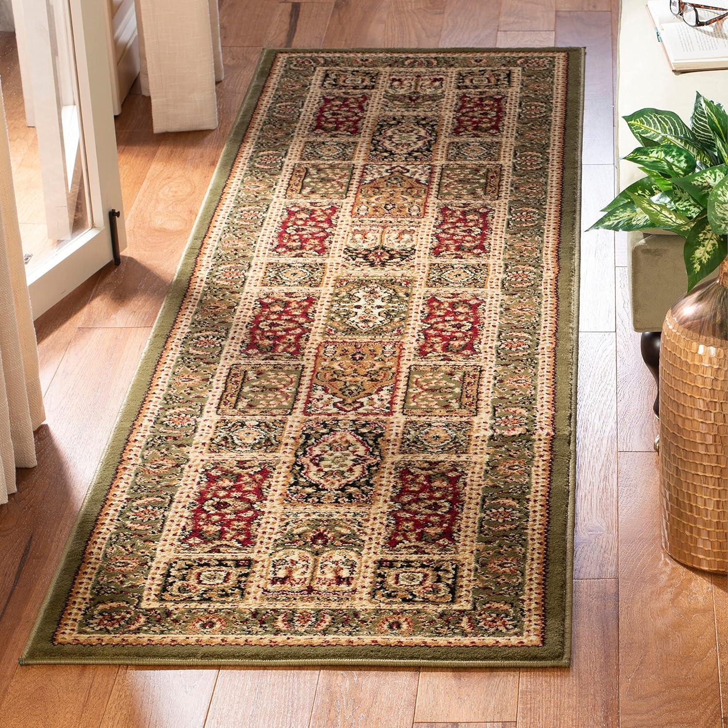 Lyndhurst LNH217 Power Loomed Area Rug - Multi/Green - 8'9"x11'9" - Safavieh.