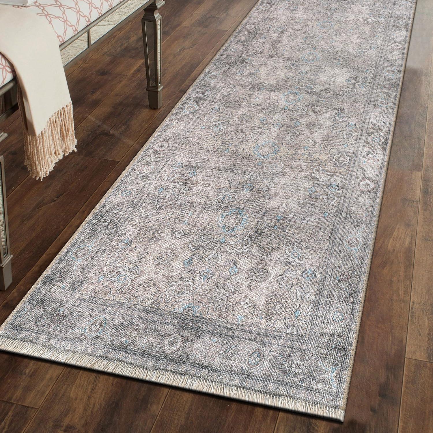 World Rug Gallery Transitional Distressed Vintage Machine Washable Area Rug