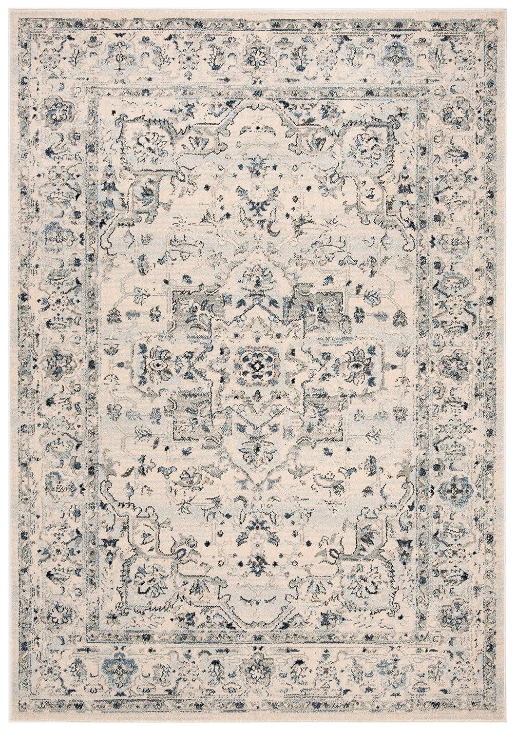 Charleston CHL411 Loomed Indoor Accent Rug - Ivory/Light Blue - 3'x5' - Safavieh