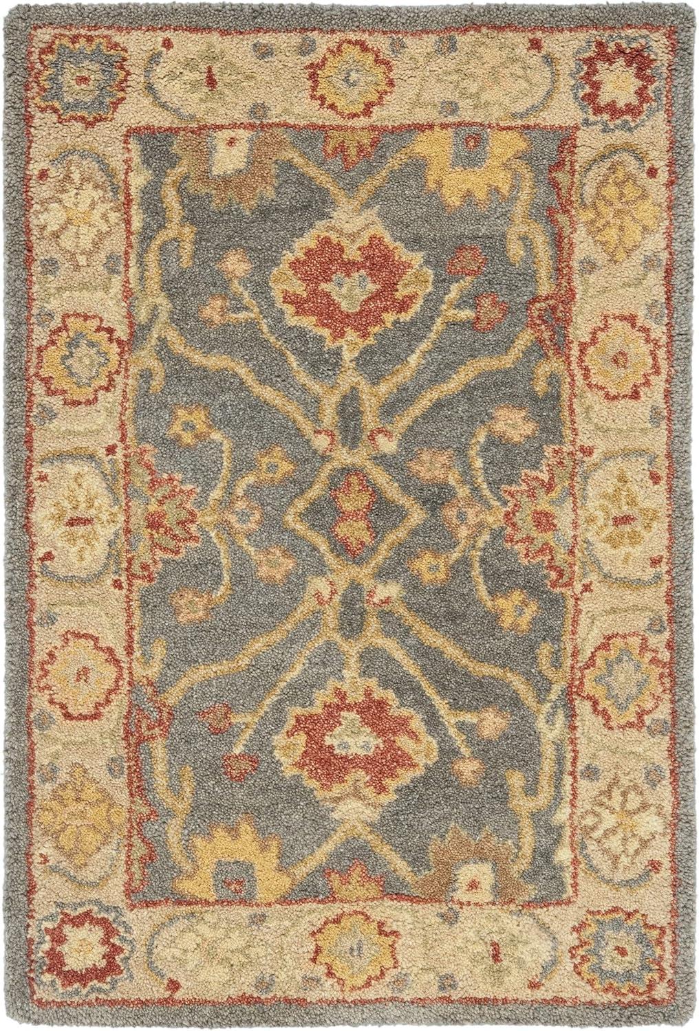 SAFAVIEH Antiquity Chanelle Oriental Wool Area Rug, Blue/Ivory, 9'6" x 13'6"
