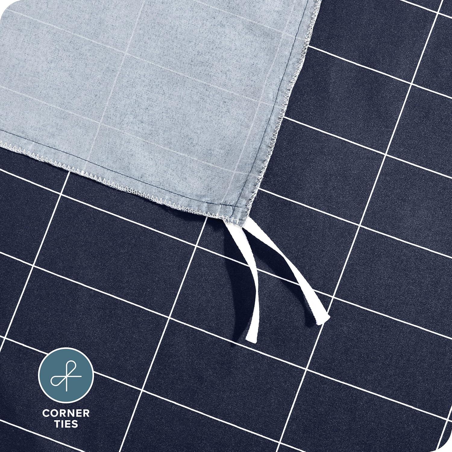 Bare Home Grid Modern & Contemporary Duvet Cover Set