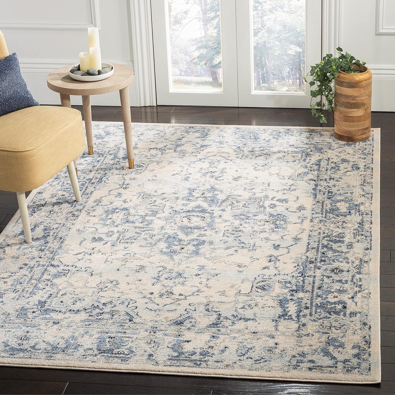 Charleston CHL411 Loomed Indoor Area Rug - Grey/Dark Grey - 5'3"x7'6" - Safavieh