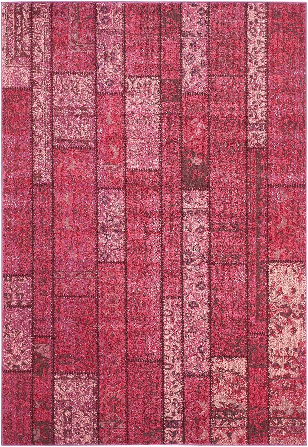 SAFAVIEH Monaco Gerard Geometric Area Rug, Pink/Multi, 5'1" x 7'7"