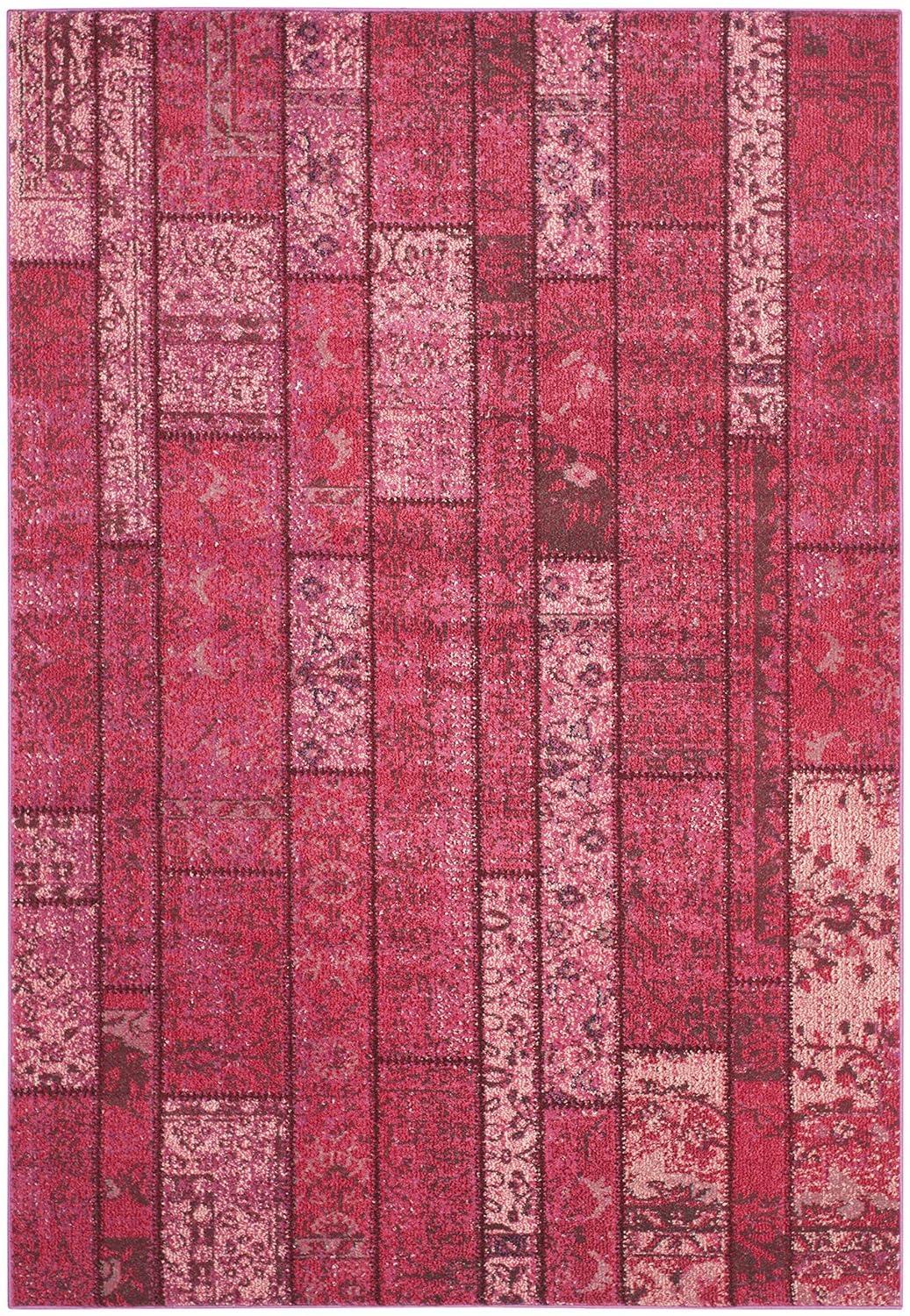 SAFAVIEH Monaco Gerard Geometric Area Rug, Pink/Multi, 5'1" x 7'7"
