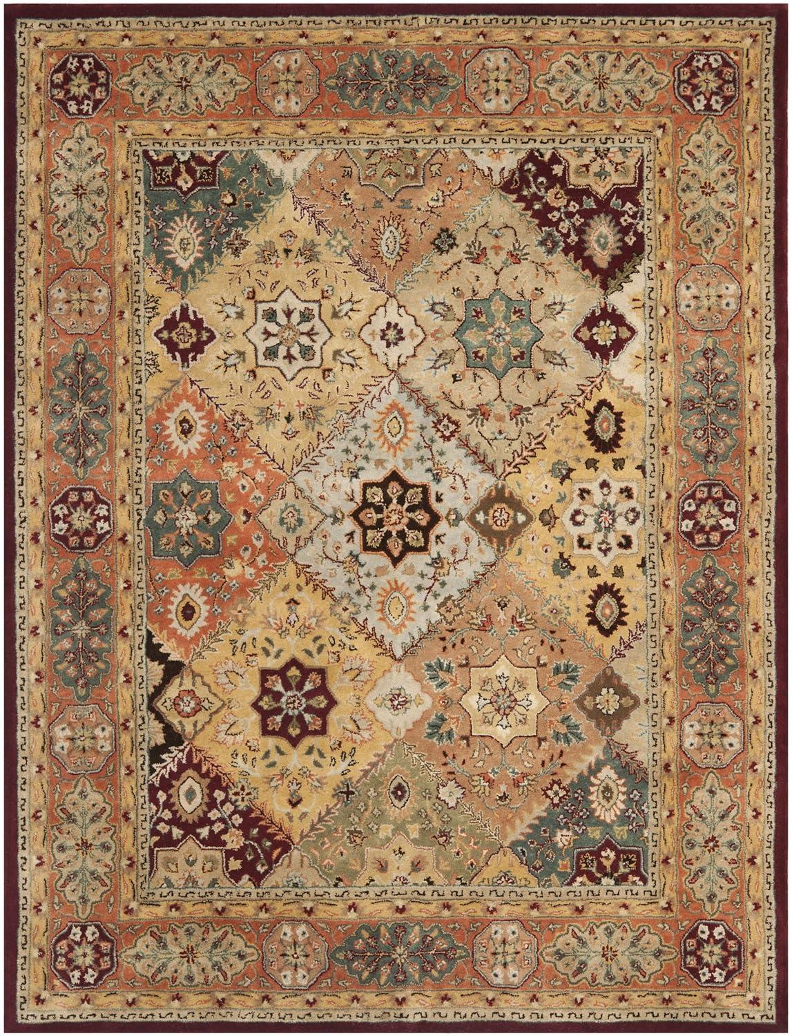 SAFAVIEH Persian Legend Dorinda Border Wool Area Rug, Red/Rust, 6' x 9'