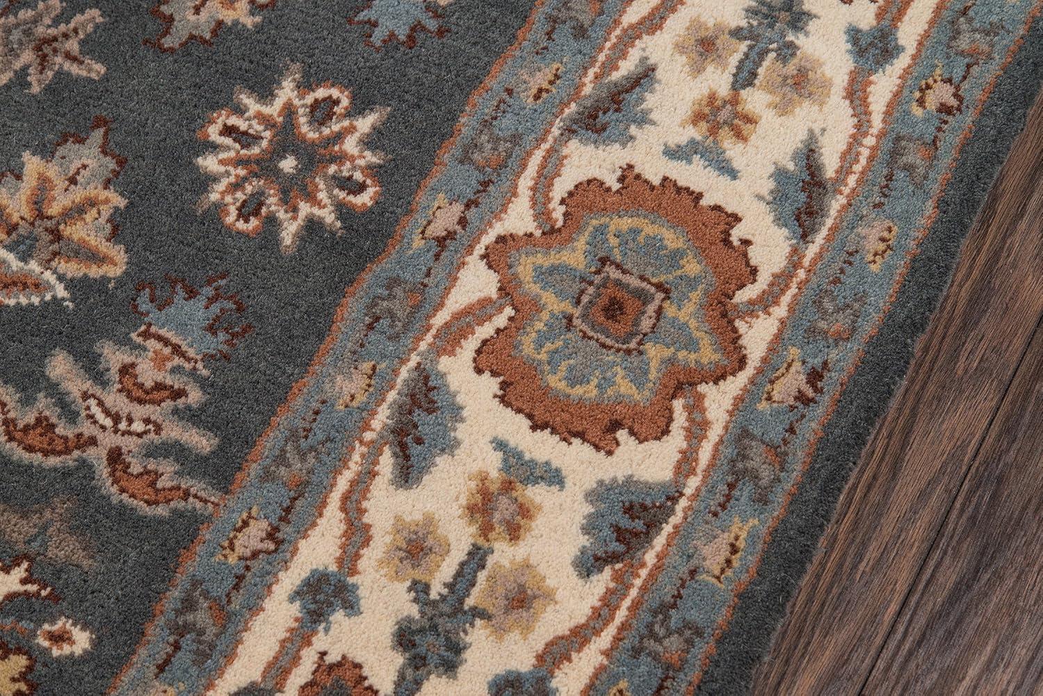 Momeni  Tudor Hand Tufted Wool Traditional Area Rug 7'6" x 9'6" Contains Latex 8' x 10' Indoor, Handmade Rectangle