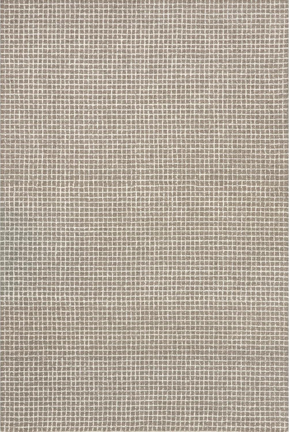 Gray Hand-Tufted Wool Rectangular Area Rug 5' x 8'