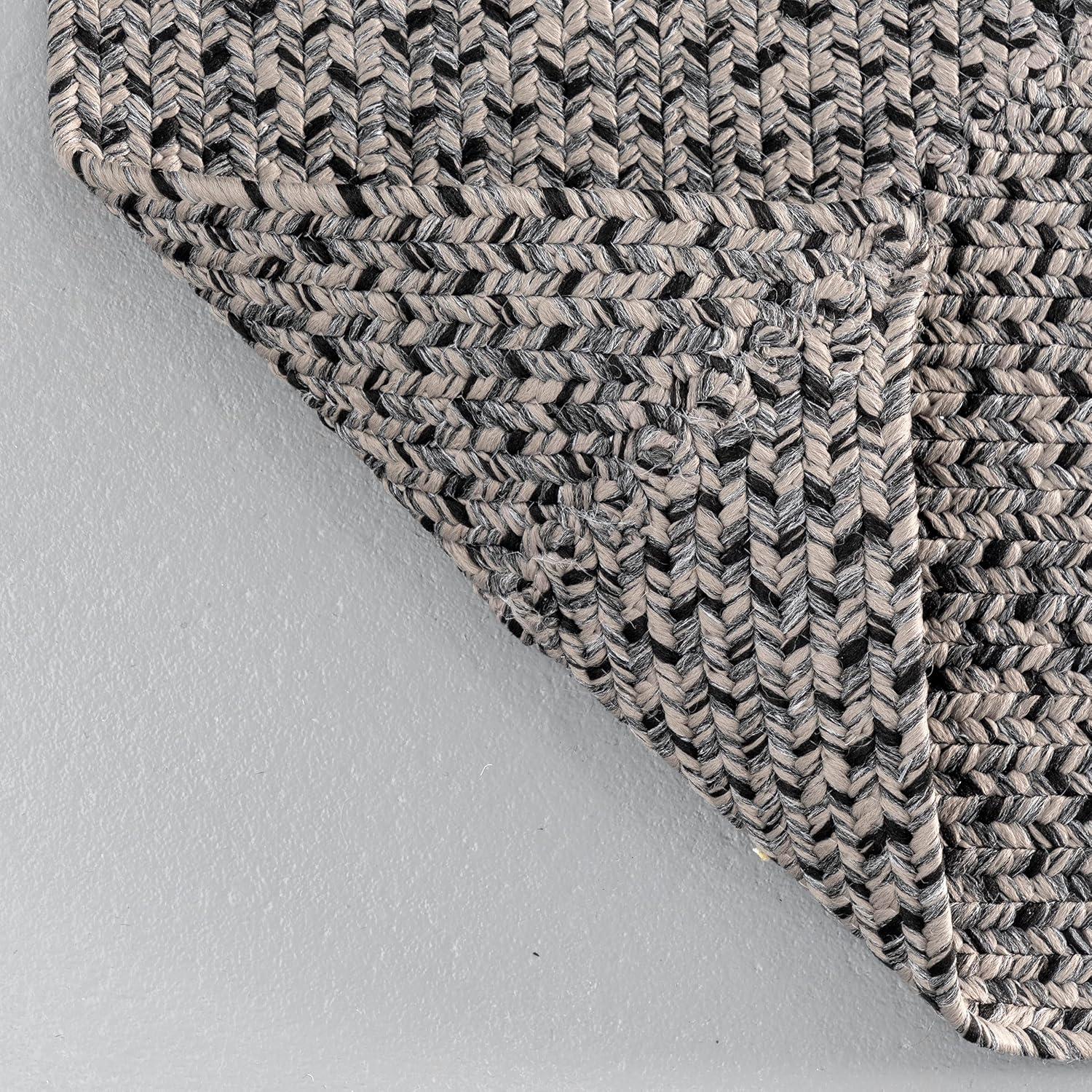 Nuloom Jayda Braided Gradience Indoor/Outdoor Outdoor - Charcoal 5' x 8'