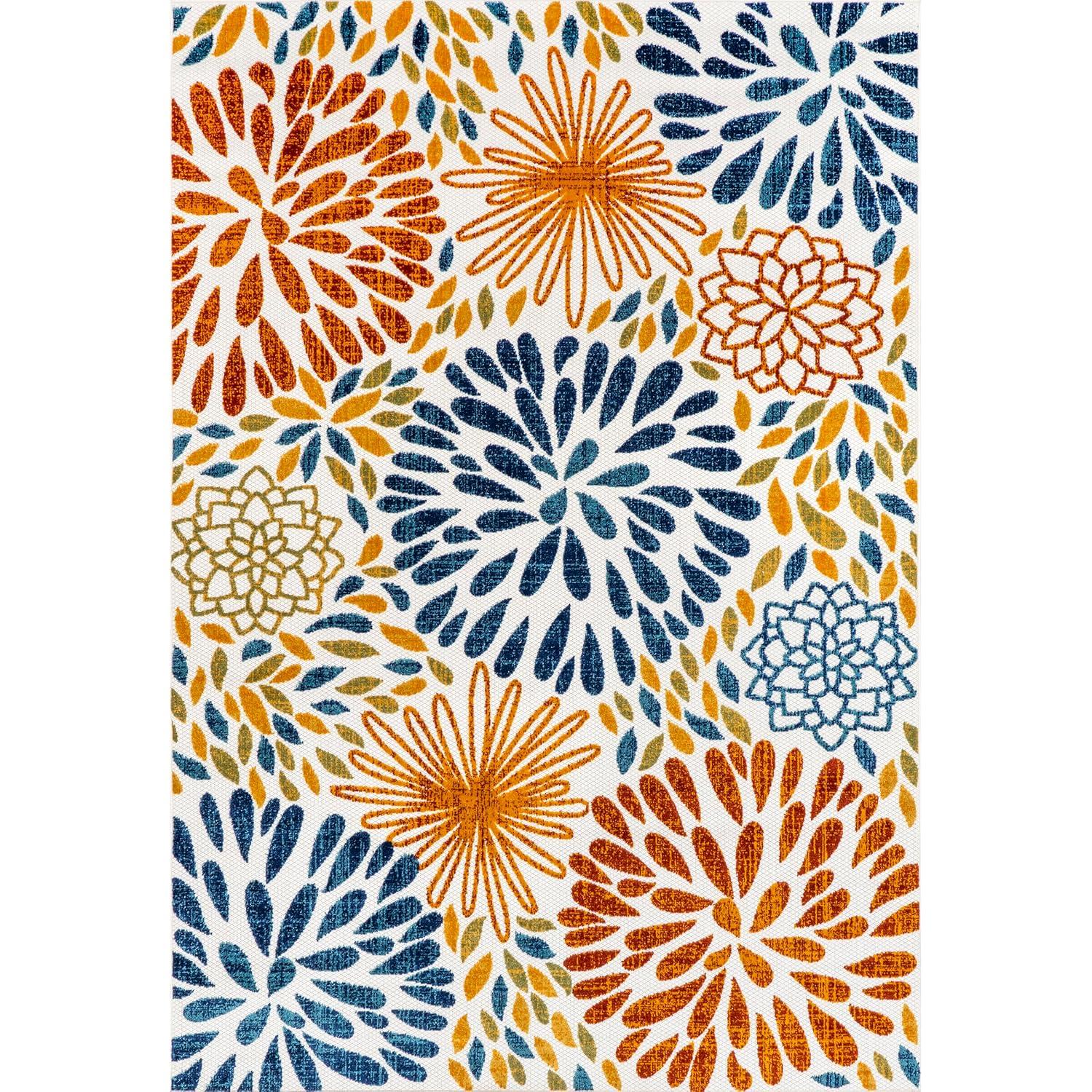 nuLOOM Monique Floral Indoor/Outdoor Area Rug, 12' x 15', Blue