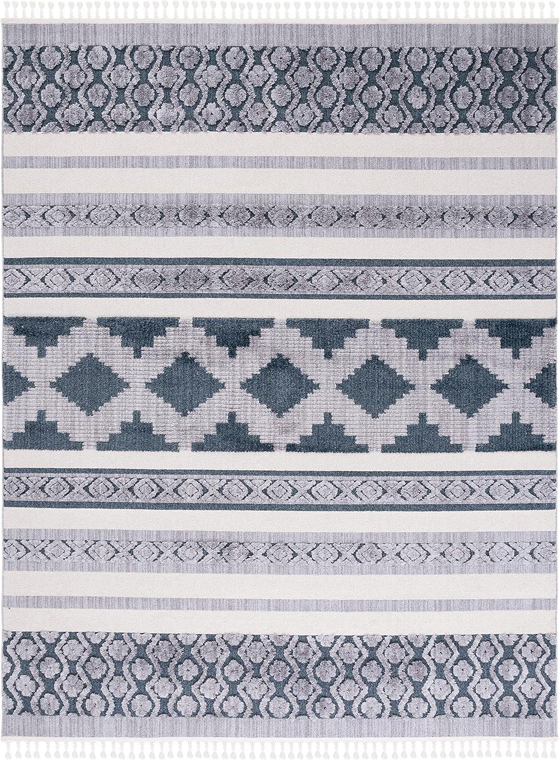 Marrakesh MRK515 Power Loomed Indoor Area Rug - Ivory/Blue - 8'x10' - Safavieh