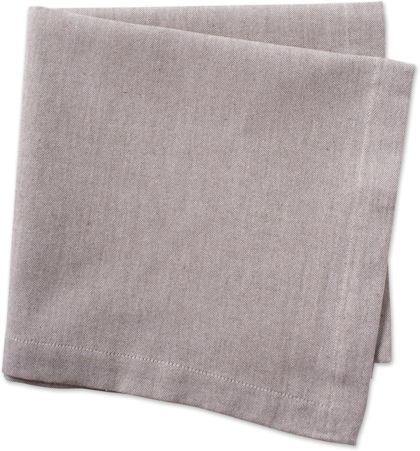 Stone Brown Cotton Chambray Napkin Set of 6