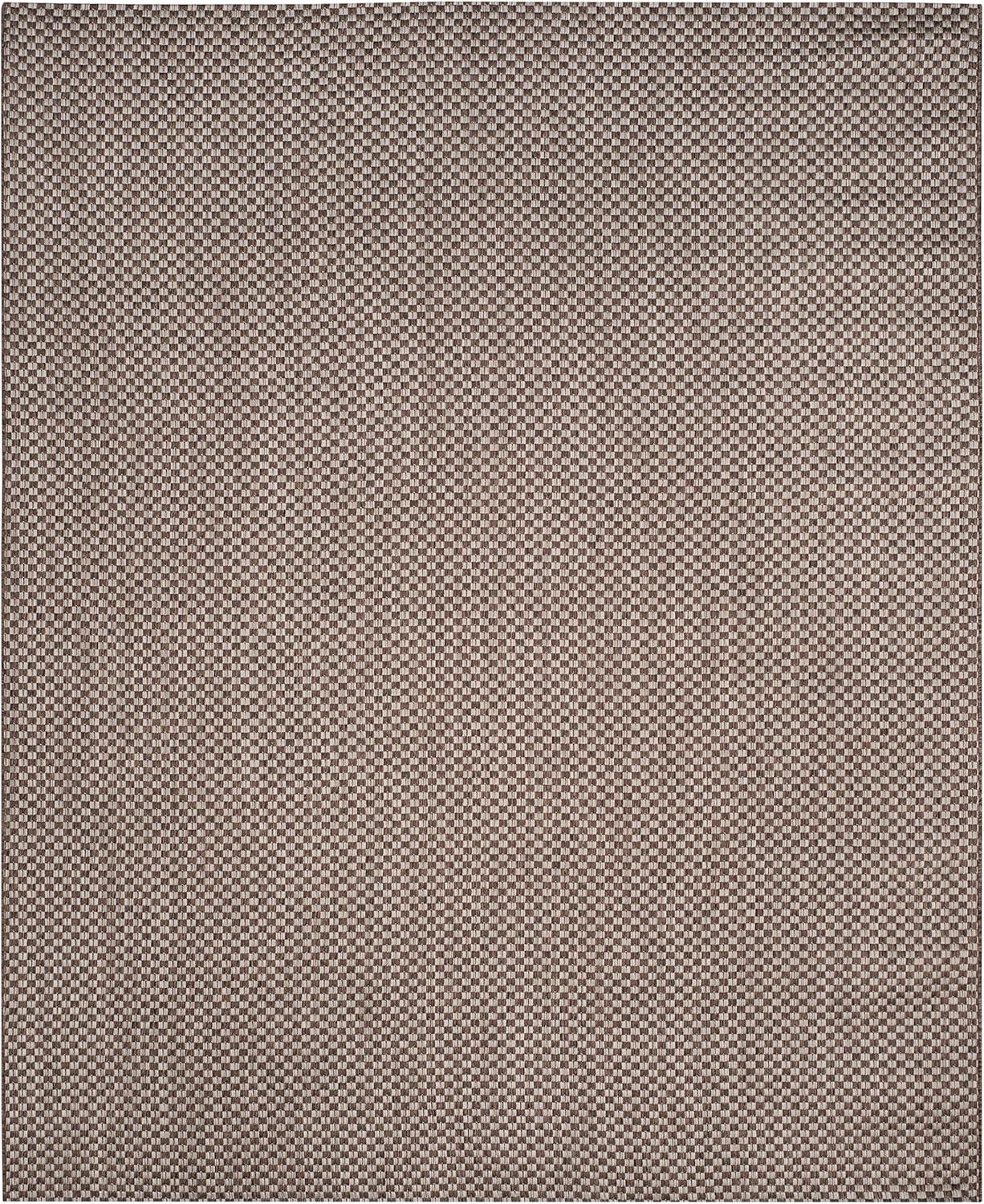 Courtyard CY8653 Power Loomed Indoor and Outdoor Area Rug - Light Brown/Light Grey - 8'x11' - Safavieh