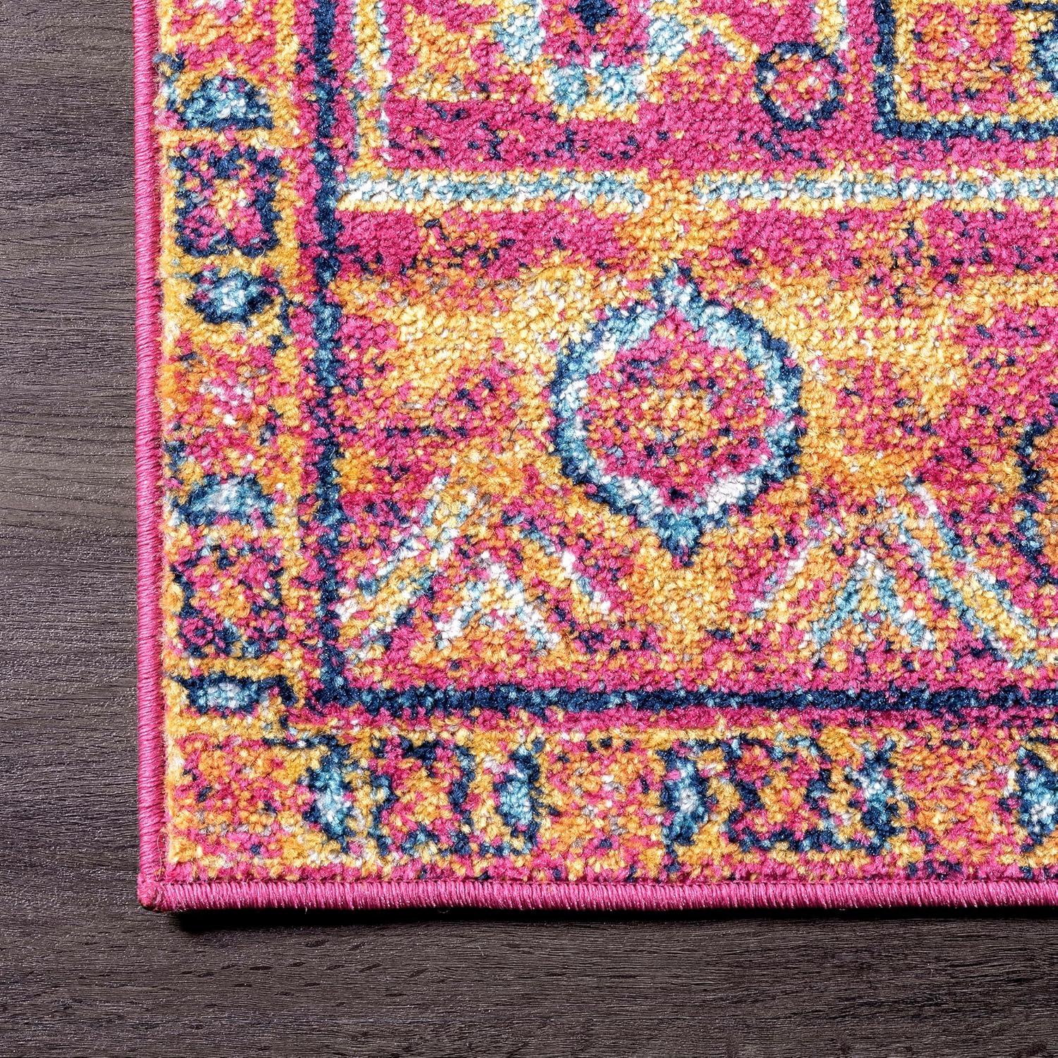 nuLOOM Vonda Fancy Persian Area Rug, 8' x 10', Pink