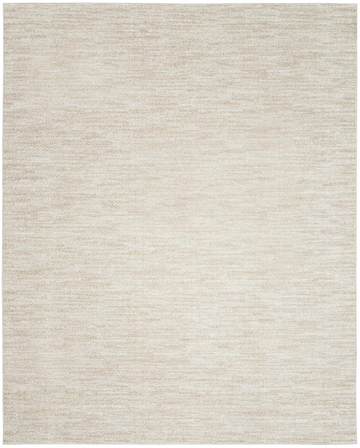 Nourison Essentials Easy Care Indoor Outdoor Area Rug - Ivory Beige 8' x 11'