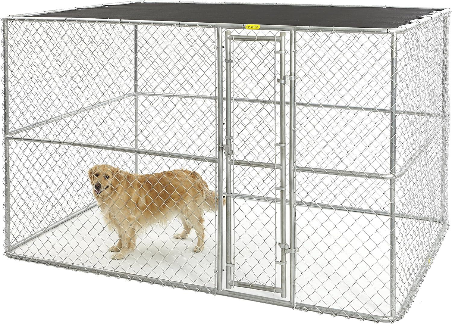 MidWest K9 Dog Kennel, Includes Sunscreen Cover, 10 x 6 x 6 feet