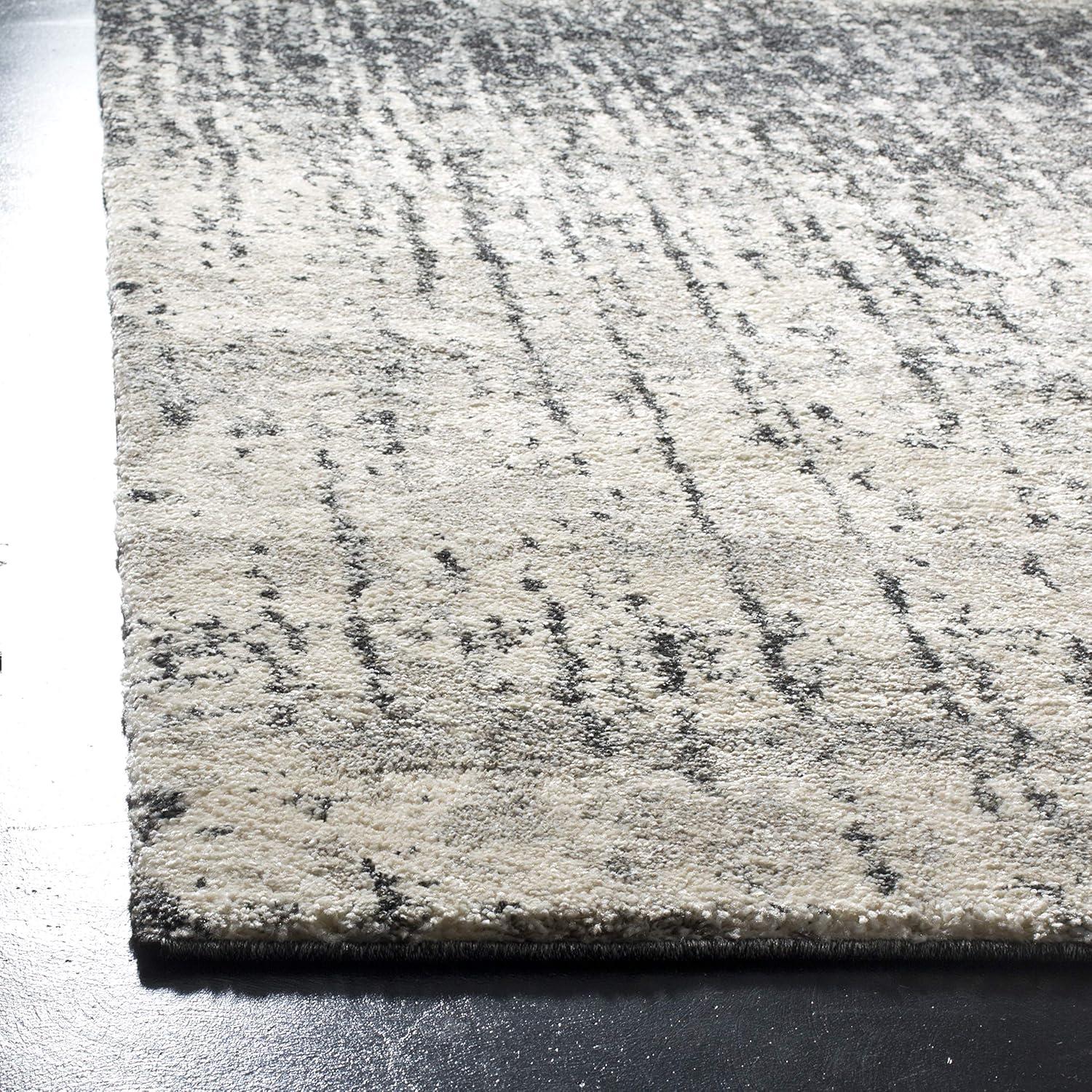 Retro RET2770 Power Loomed Indoor Runner Rug - Black/Light Grey - 2'3"x7' - Safavieh.
