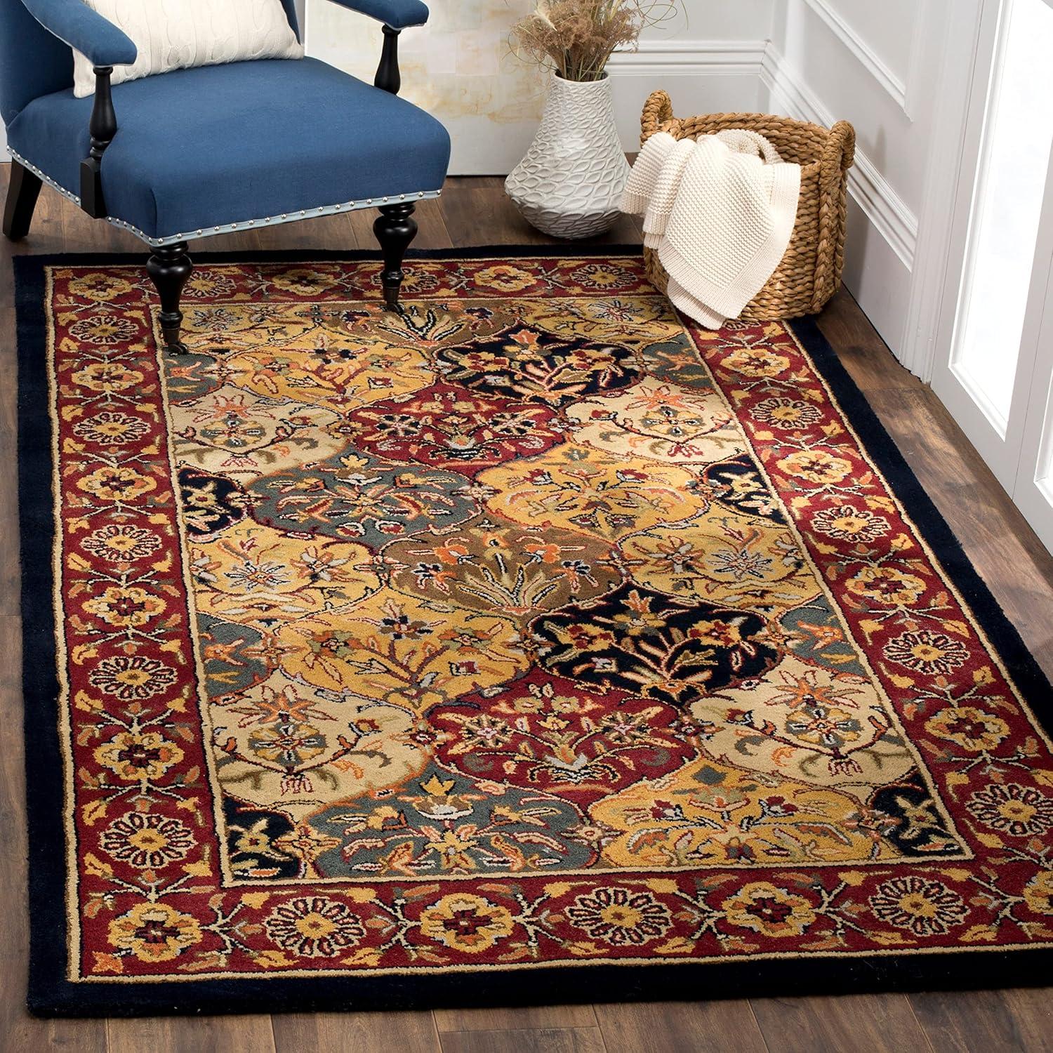SAFAVIEH Heritage Woodville Traditional Wool Area Rug, Multi/Red, 9' x 12'
