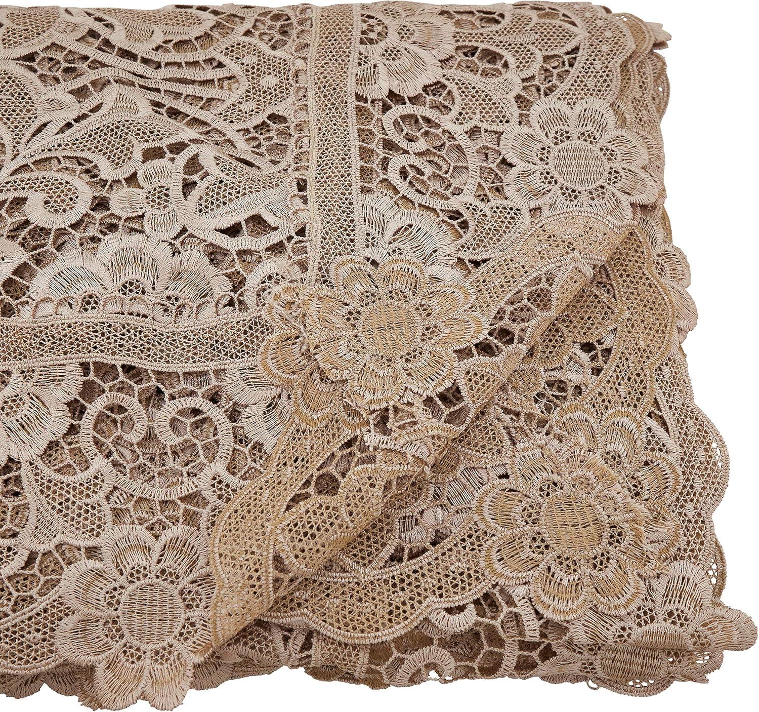 Saro Lifestyle Floral Lace Dining Tablecloth