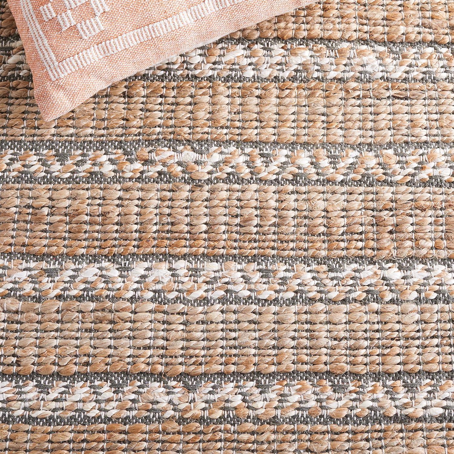 Natural Fiber NFB655 Power Loomed Area Rug - Olive/Natural - 3'x5' - Safavieh.