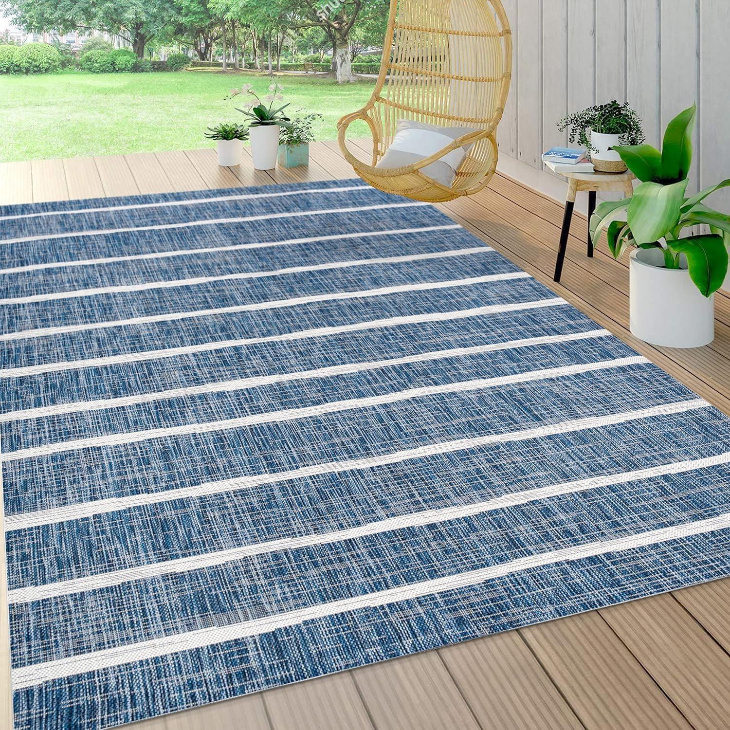 Colonia Berber Stripe Indoor/Outdoor Area Rug - JONATHAN Y