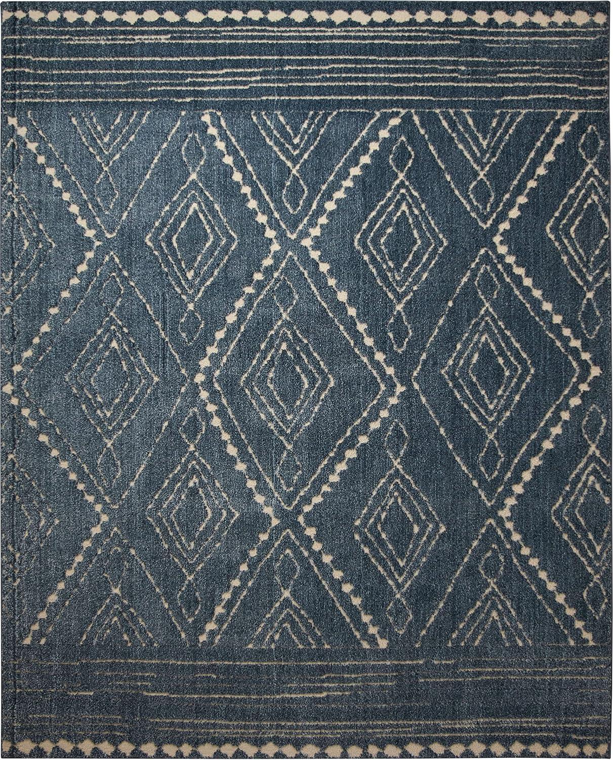 Mohawk Home Vado Geometric Woven Indoor Area Rug, Blue, 4' x 6'