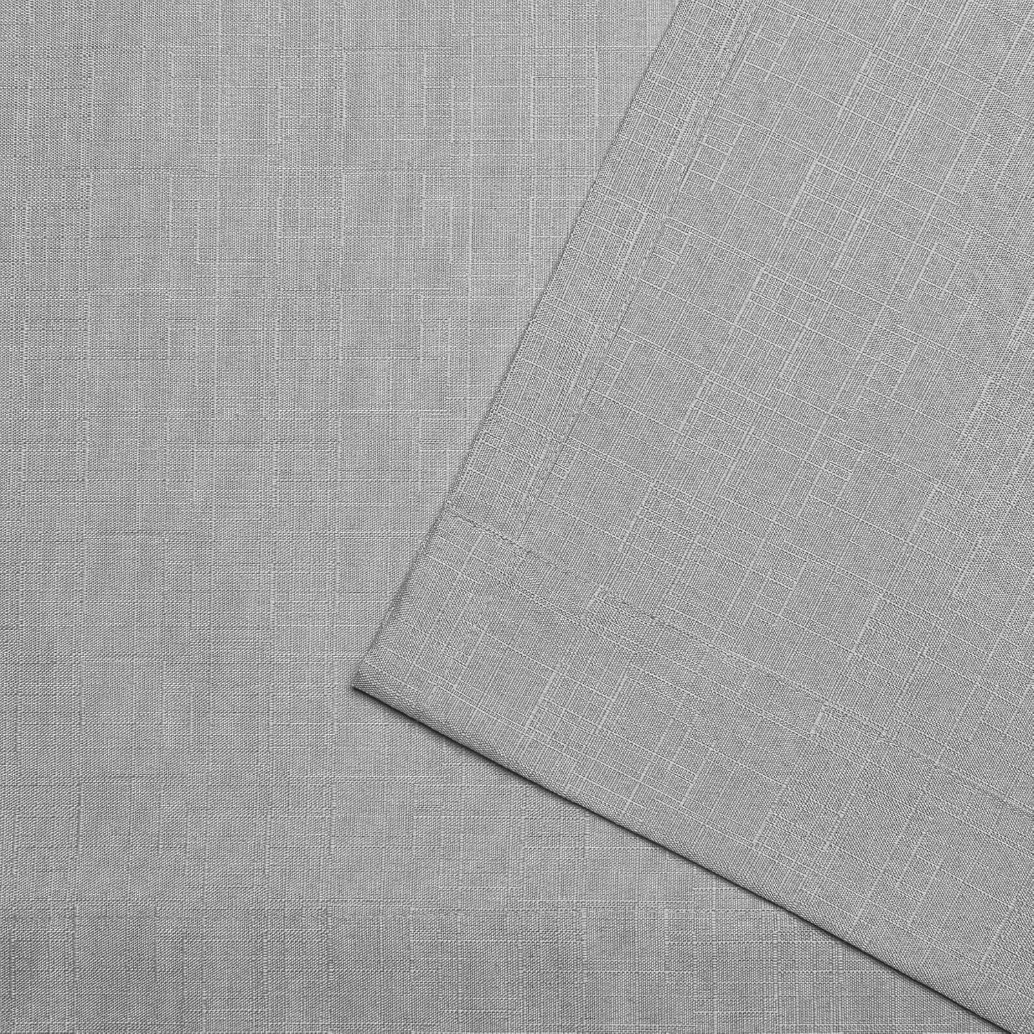 Set of 2 (63"x54") Loha Linen Grommet Top Light Filtering Curtain Panel Dove Gray - Exclusive Home: Modern Polyester