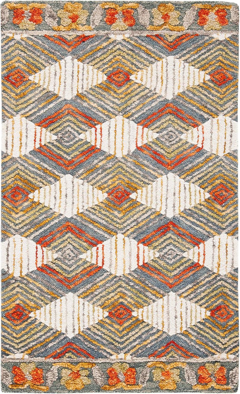 Trace TRC522 Hand Tufted Area Rug - Blue/Ivory - 3'x5' - Safavieh.