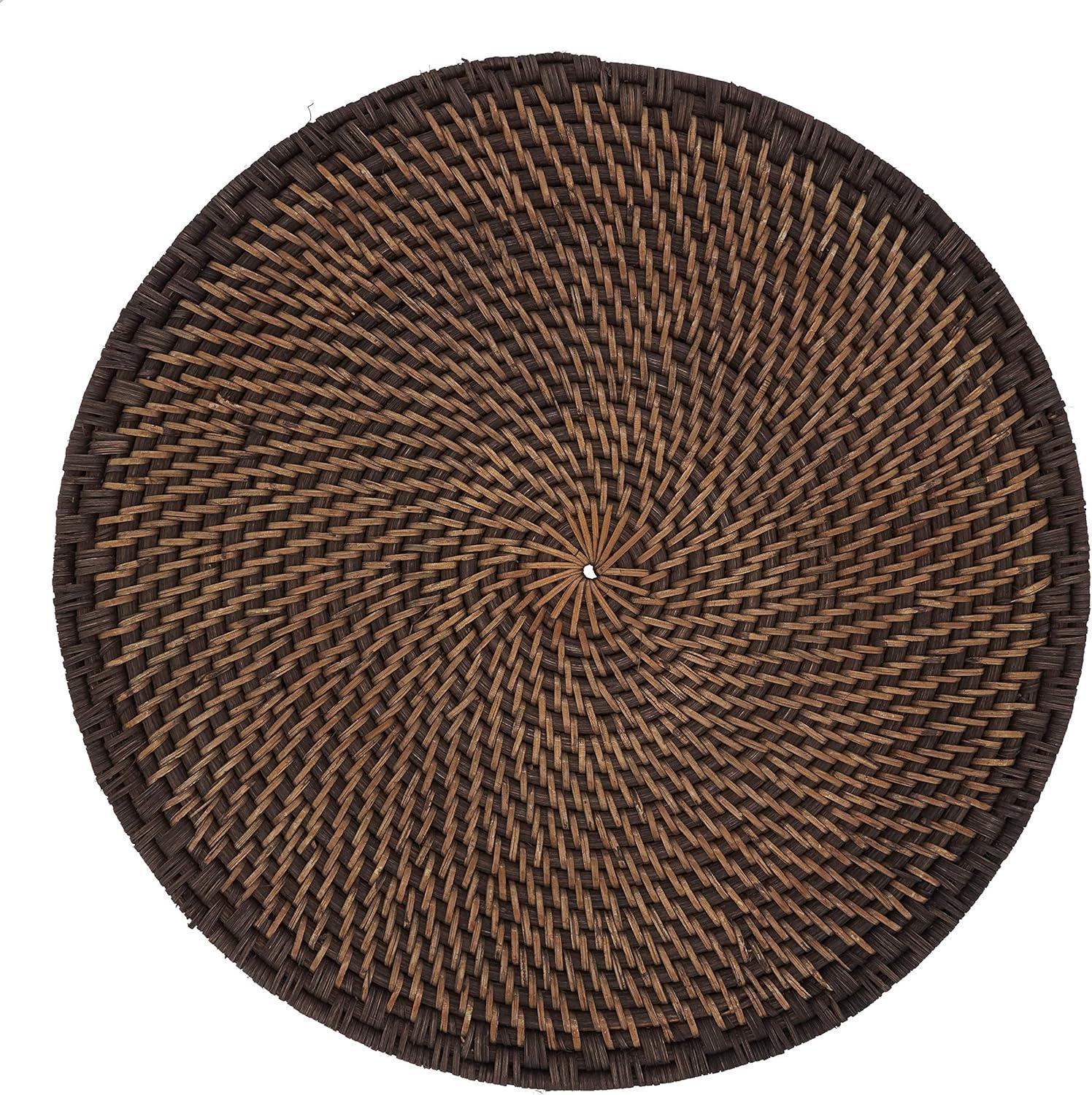 Saro Lifestyle Saro Lifestyle Woven Design Rattan Placemats (Set of 4)