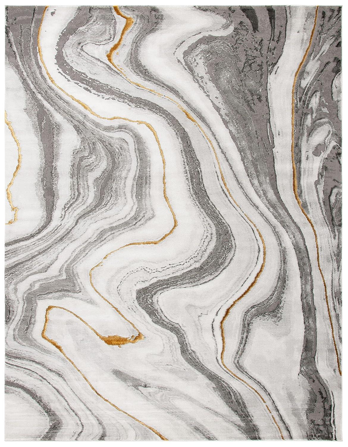 Craft CFT819 Loomed Indoor Area Rug - Grey/Gold - 6'7"x9' - Safavieh