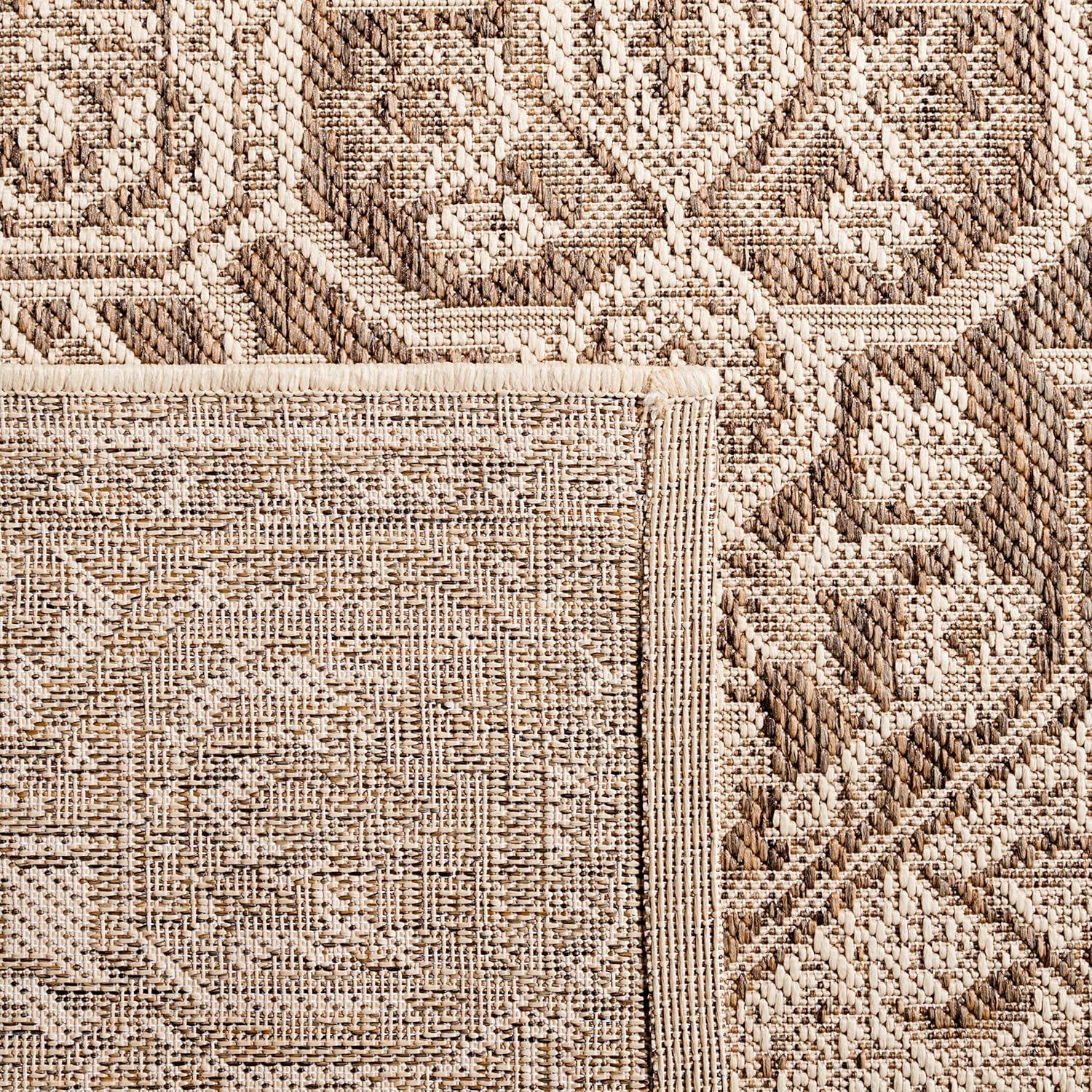 SAFAVIEH Beach House Jose Geometric Indoor/Outdoor Area Rug Beige/Cream, 4' x 6'