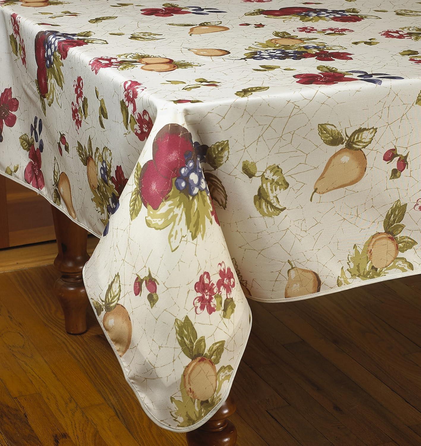 European Paradise Fruits Vintage design Printed Tablecloths - Beige