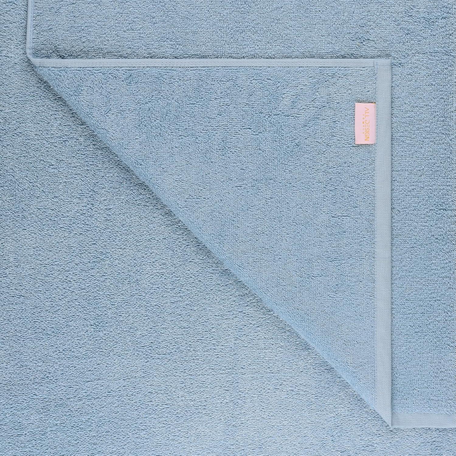 Cotton Paradise 100% Cotton Turkish Washcloth Set for Bathroom, 4 Piece Soft Absorbent Small Hand Face Towels Wash Rags, Sky Blue