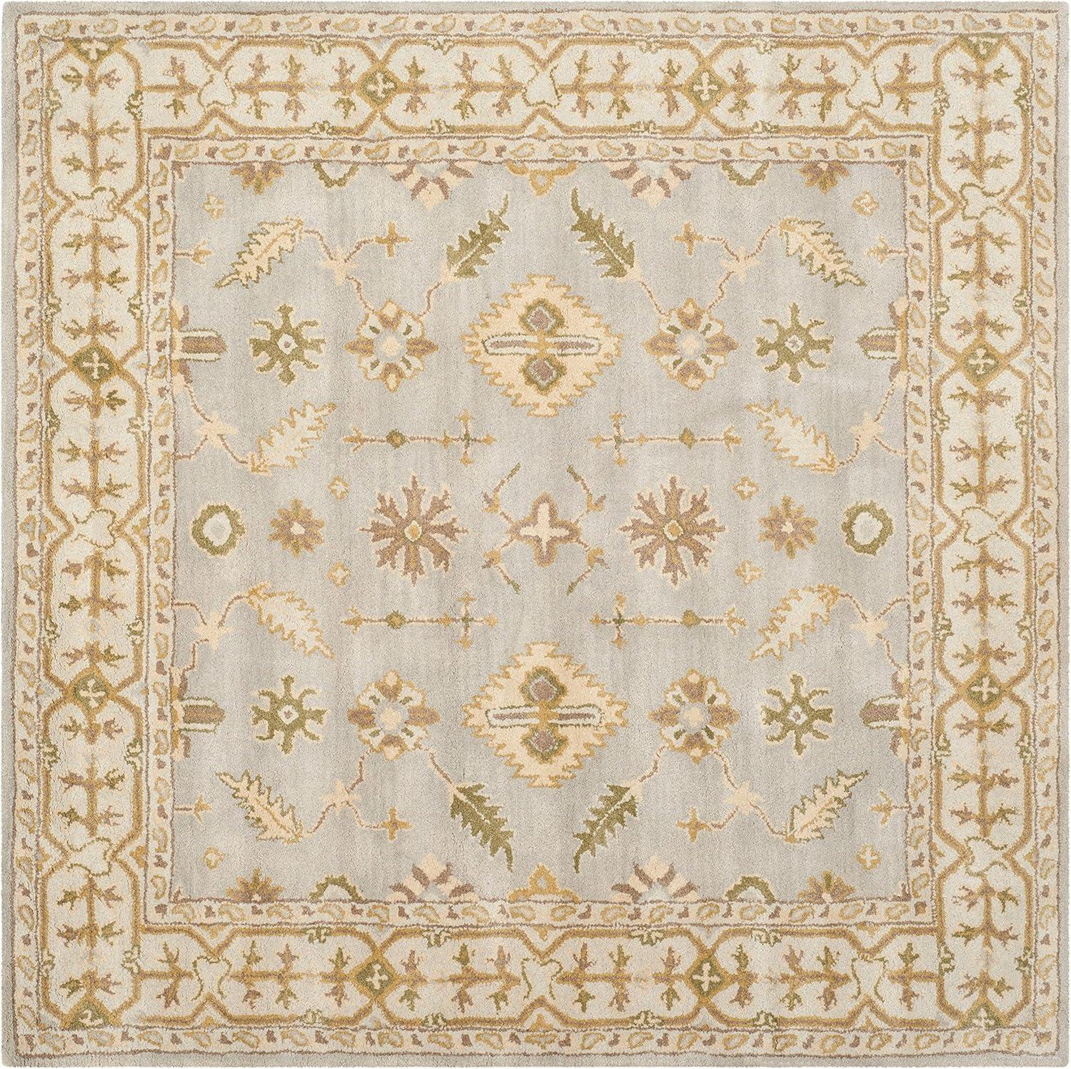 Classic CL933 Hand Tufted Area Rug - Light Blue/Ivory - 5'x8' - Safavieh.