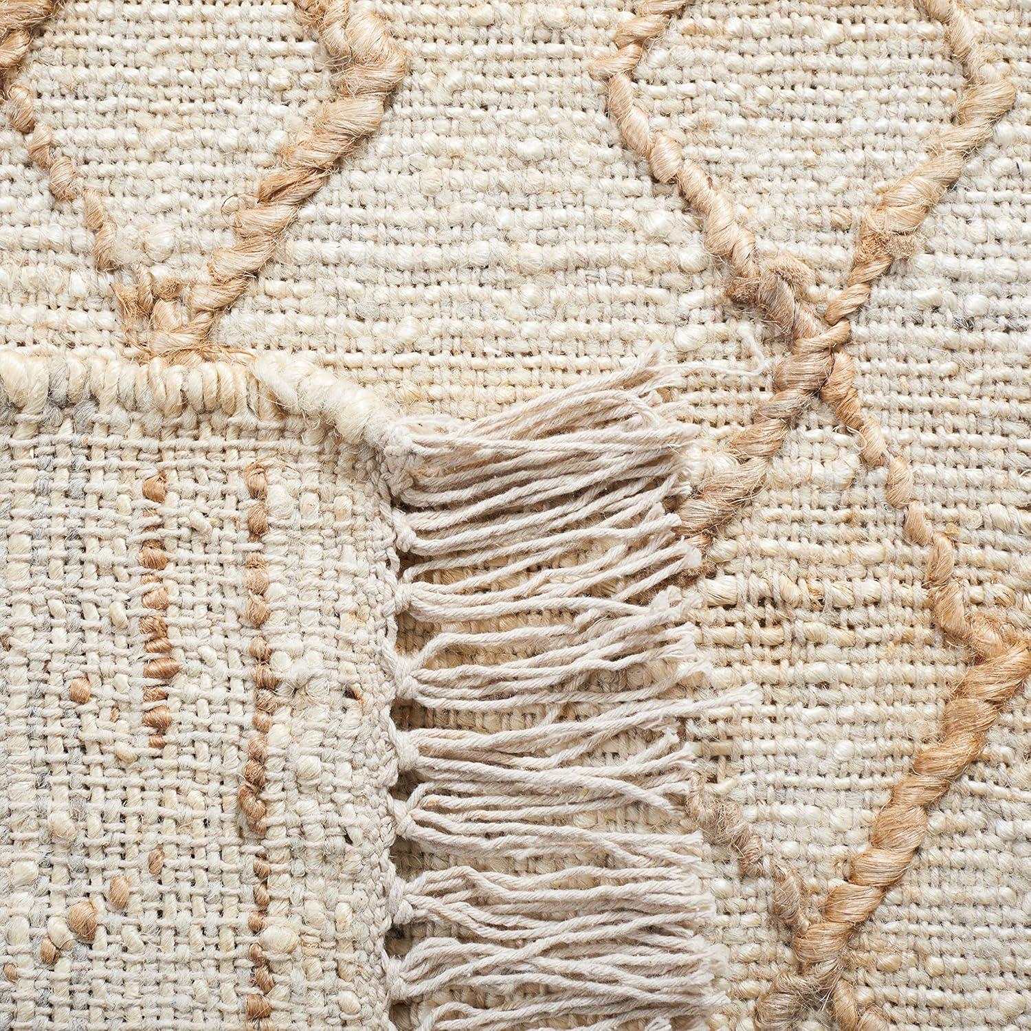 Handmade Cotton Bliss 5' x 8' Natural & Beige Area Rug