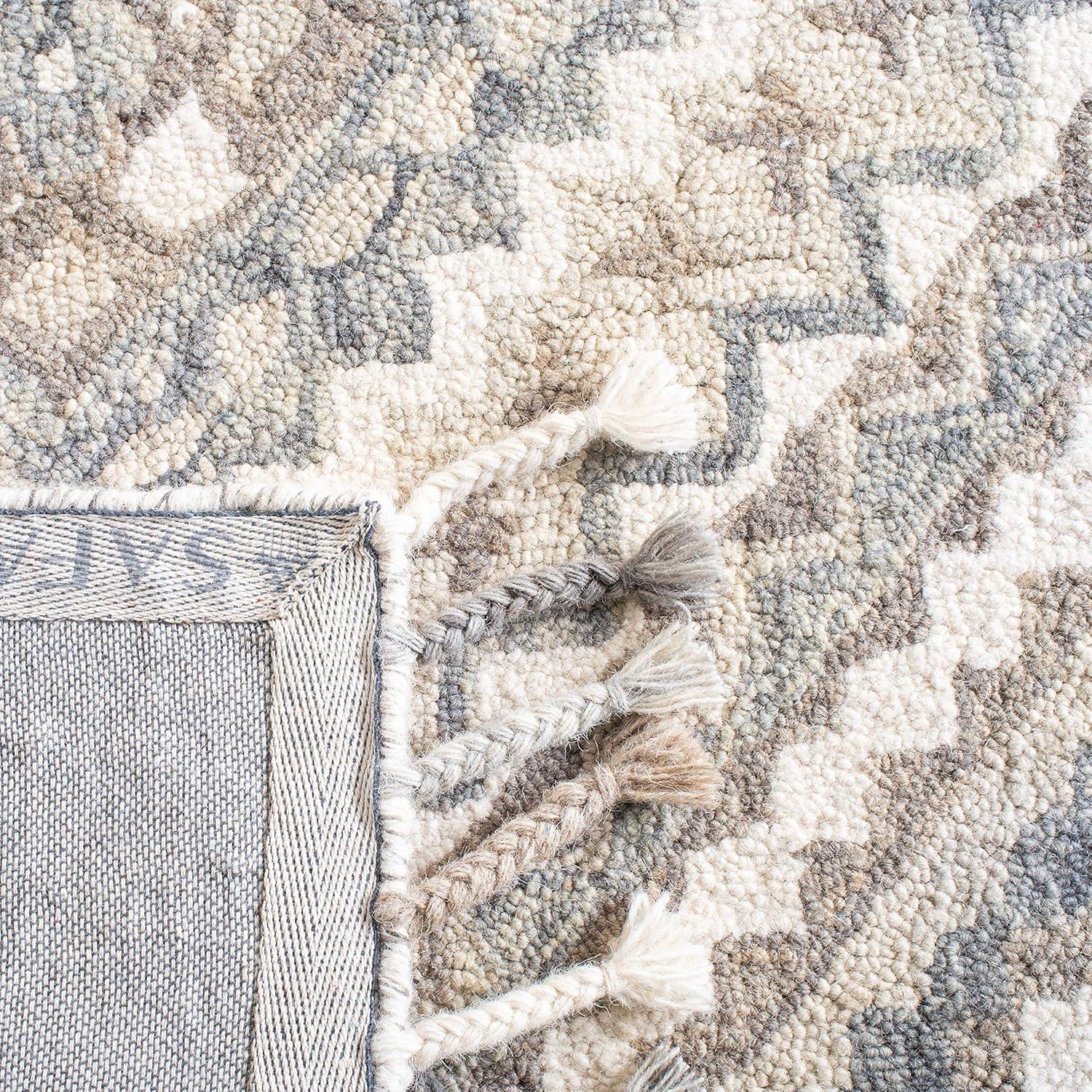 SAFAVIEH Aspen Caymen Geometric Wool Area Rug, Taupe/Ivory, 10' x 14'
