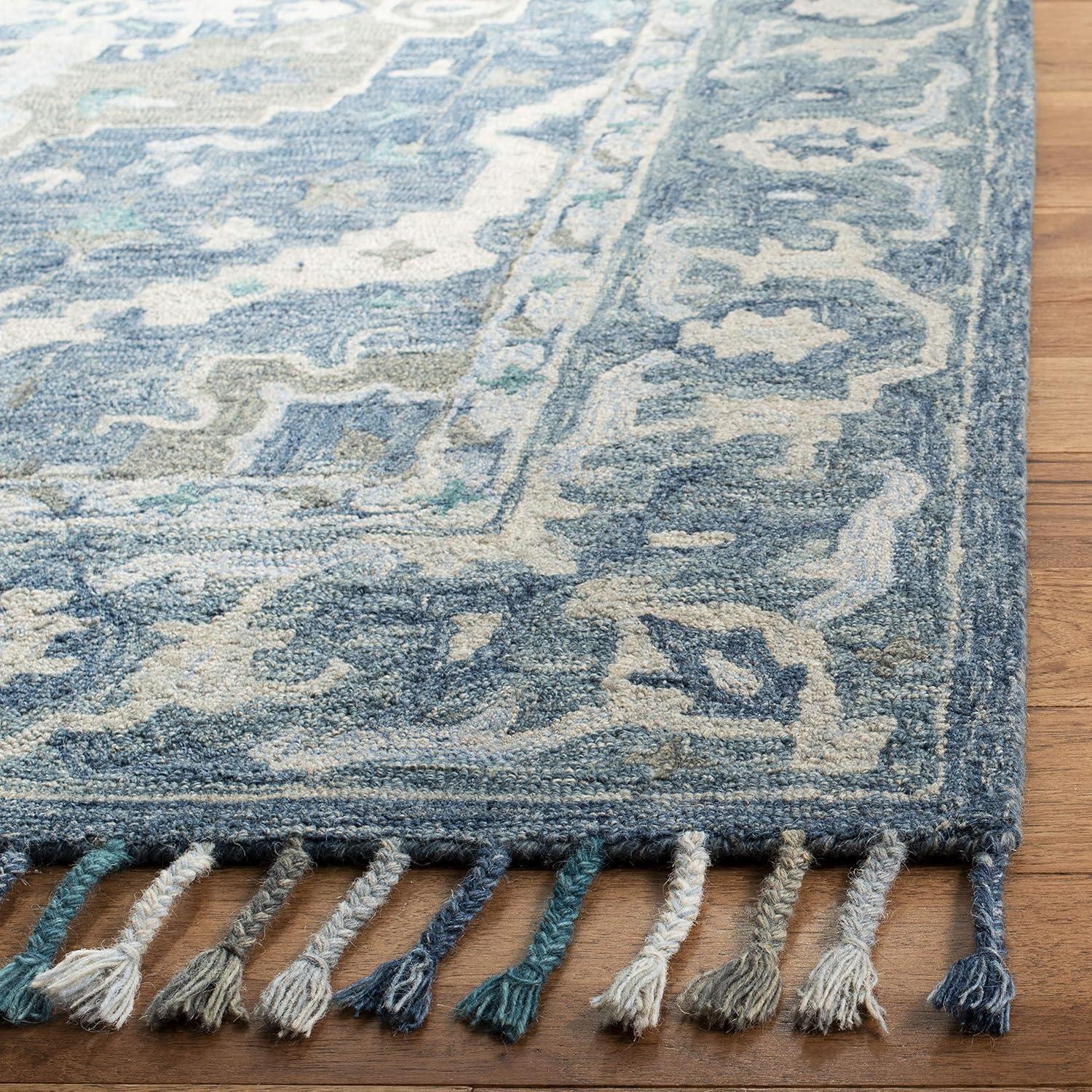 Aspen APN230 Hand Tufted Indoor Runner Rug - Dark Blue/Grey - 2'3"x7' - Safavieh