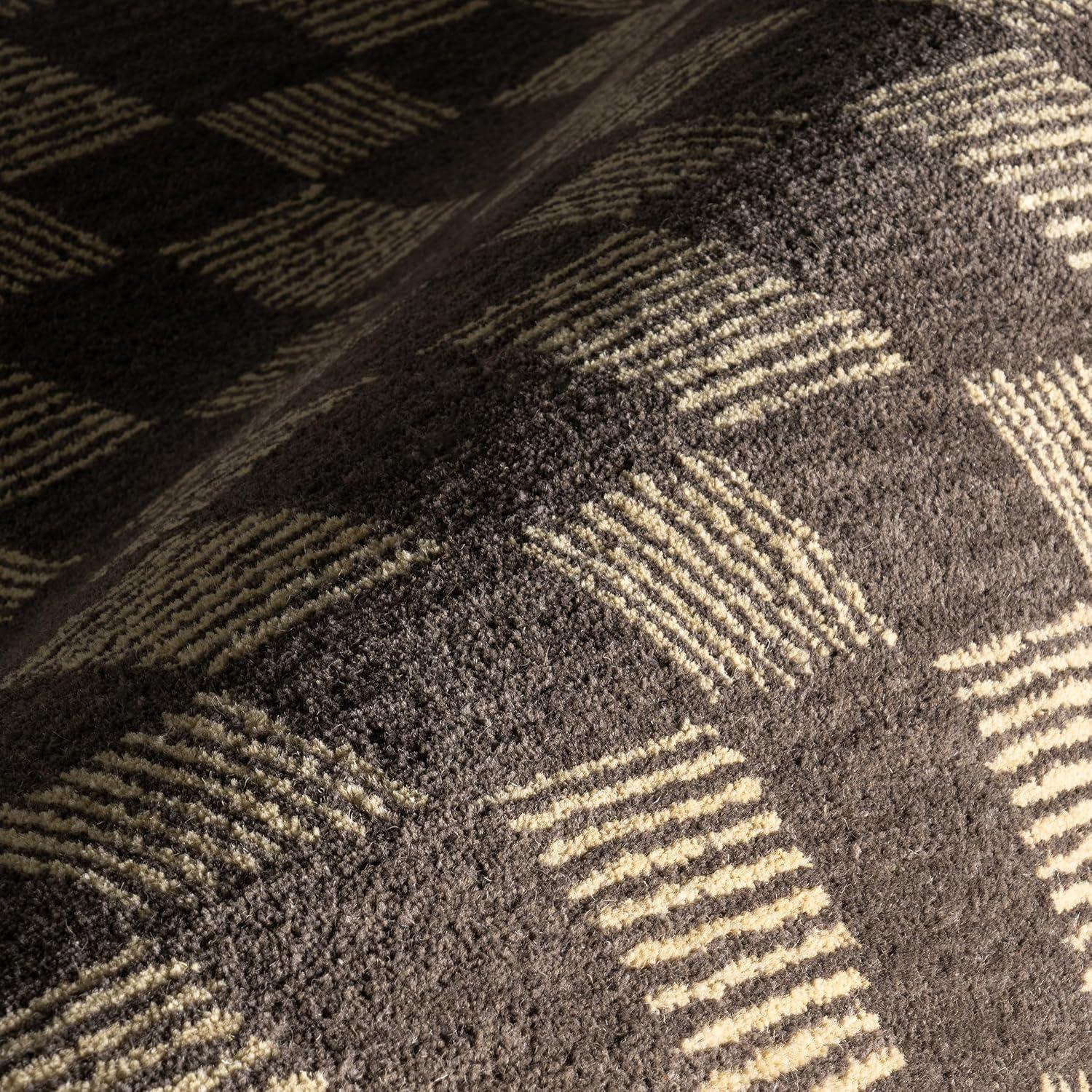 Ebern Designs Quince Checkered Wool Area Rug