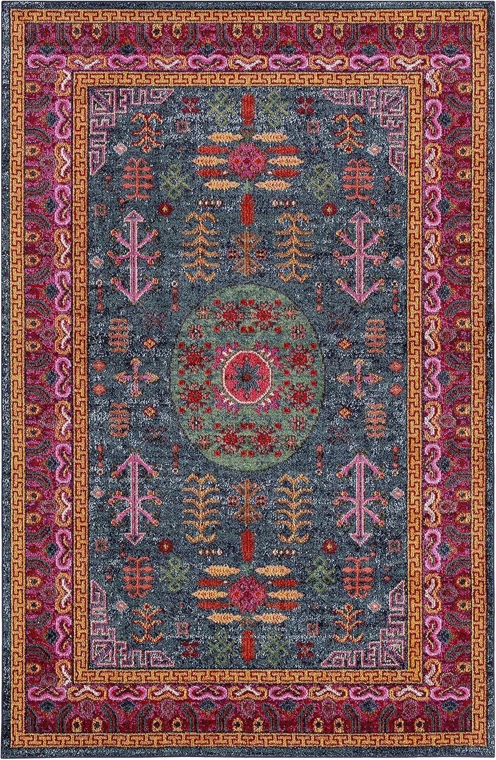 Hauteloom Cleveland Colorful Traditional Area Rug