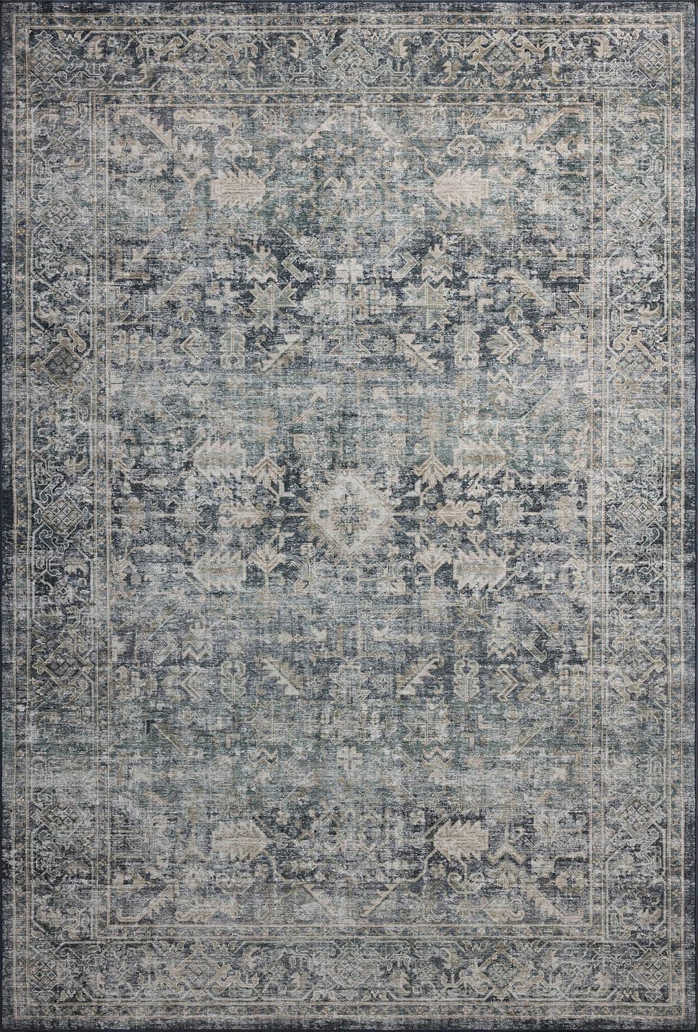 Amber Lewis x Loloi Machine Washable Josie Ocean / Natural Area Rug