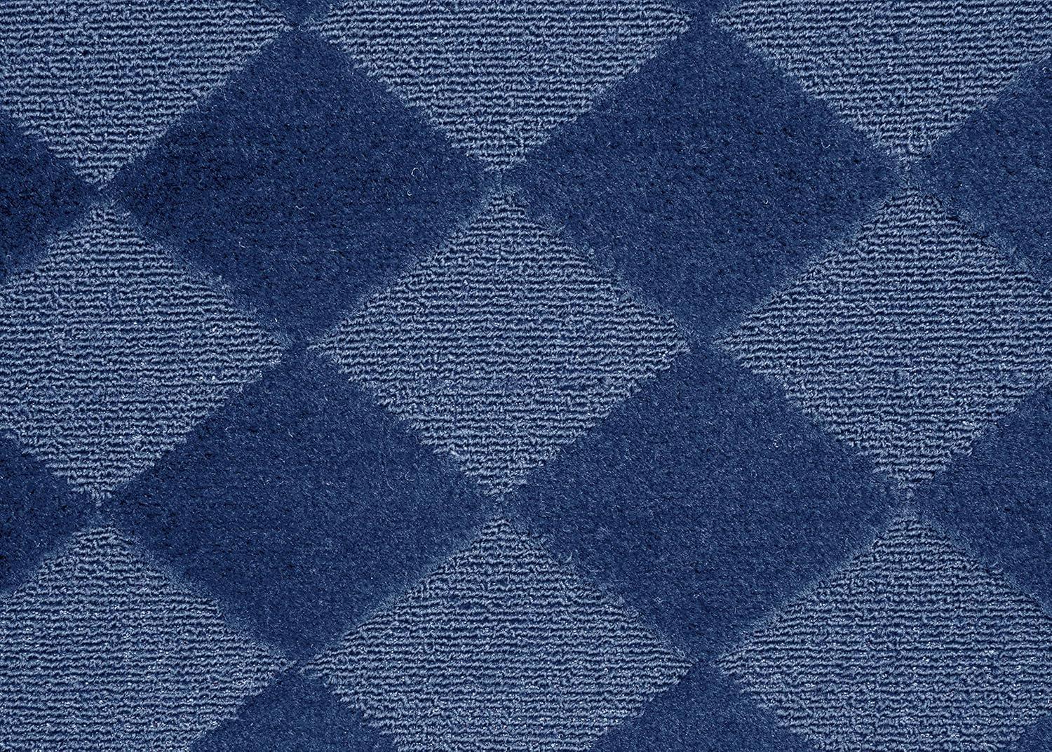 Garland Rug Diamond 9 ft. x 12 ft. Area Rug Navy