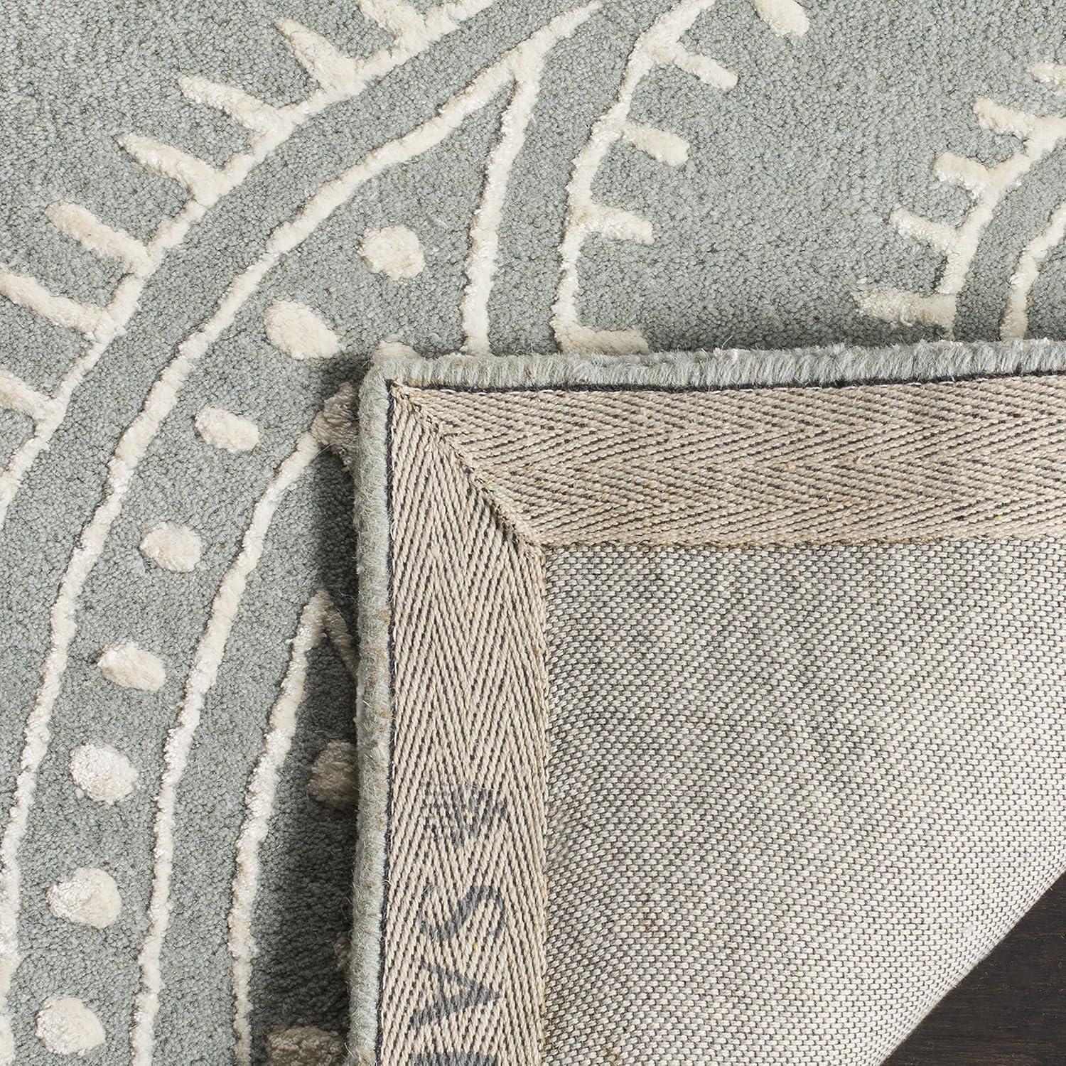 Bella BEL153 Hand Tufted Area Rug - Grey/Ivory - 4'x6' - Safavieh.