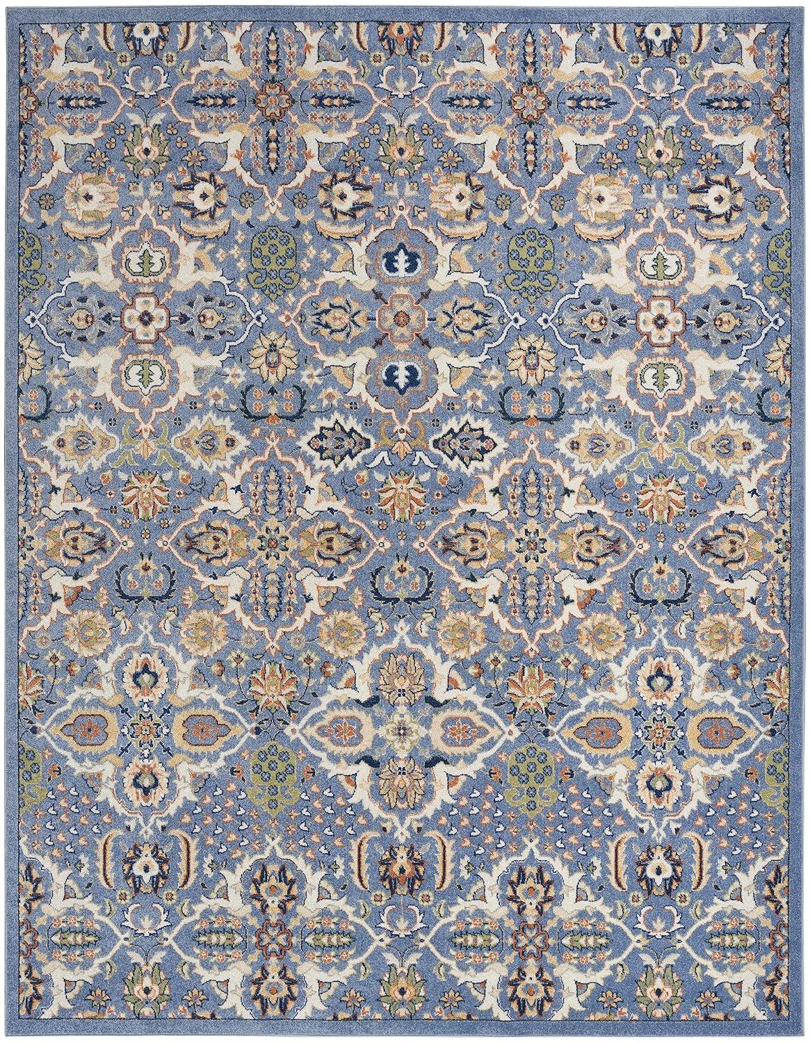 Nourison Allur Boho Indoor Area Rug Light Blue 7' x 10'