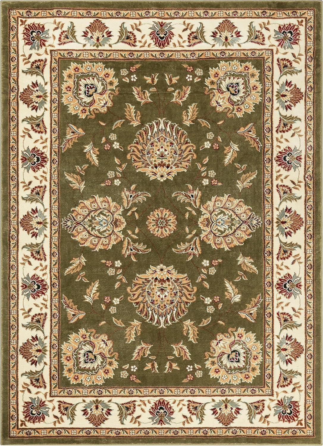 Well Woven Timeless Abbasi Oriental Persian Green 5'3" x 7'3" Area Rug