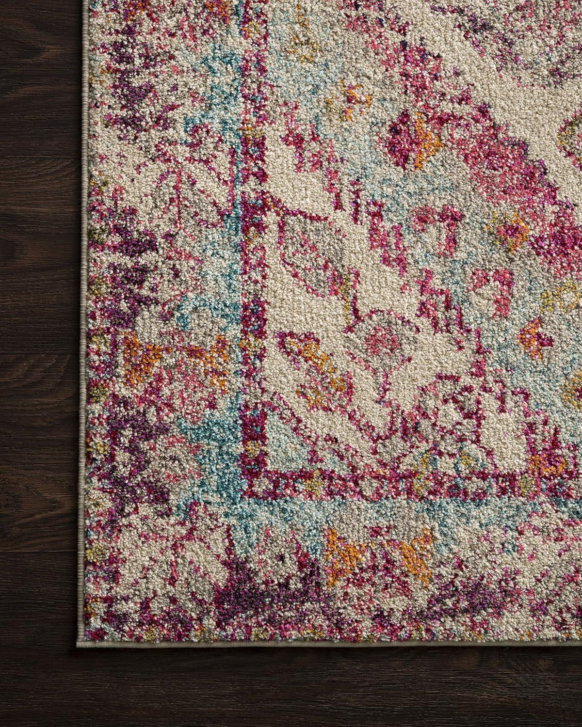 Loloi II Nadia Abstract Aqua / Pink Area Rug