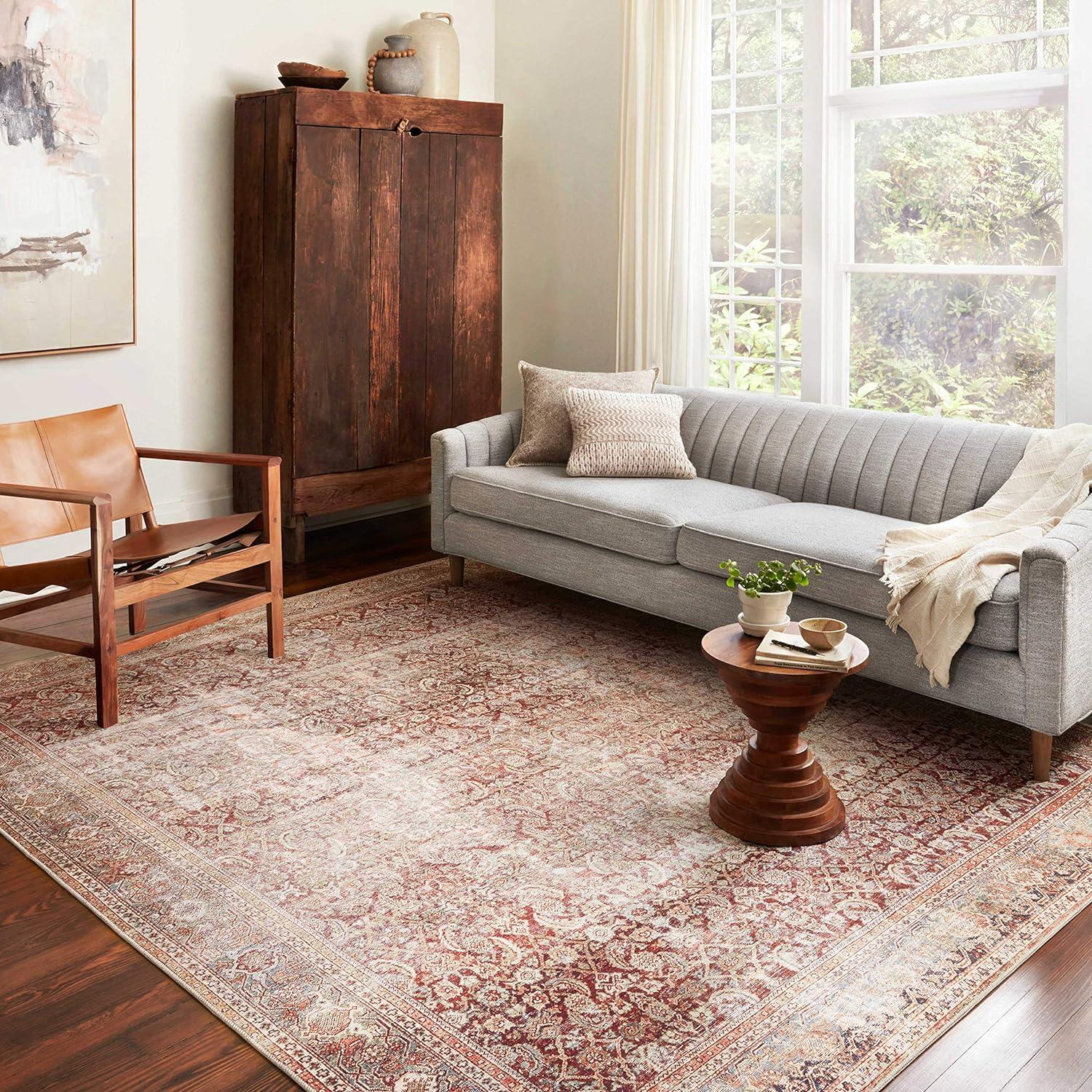 Cinnamon and Sage Rectangular Synthetic 9' x 12' Area Rug