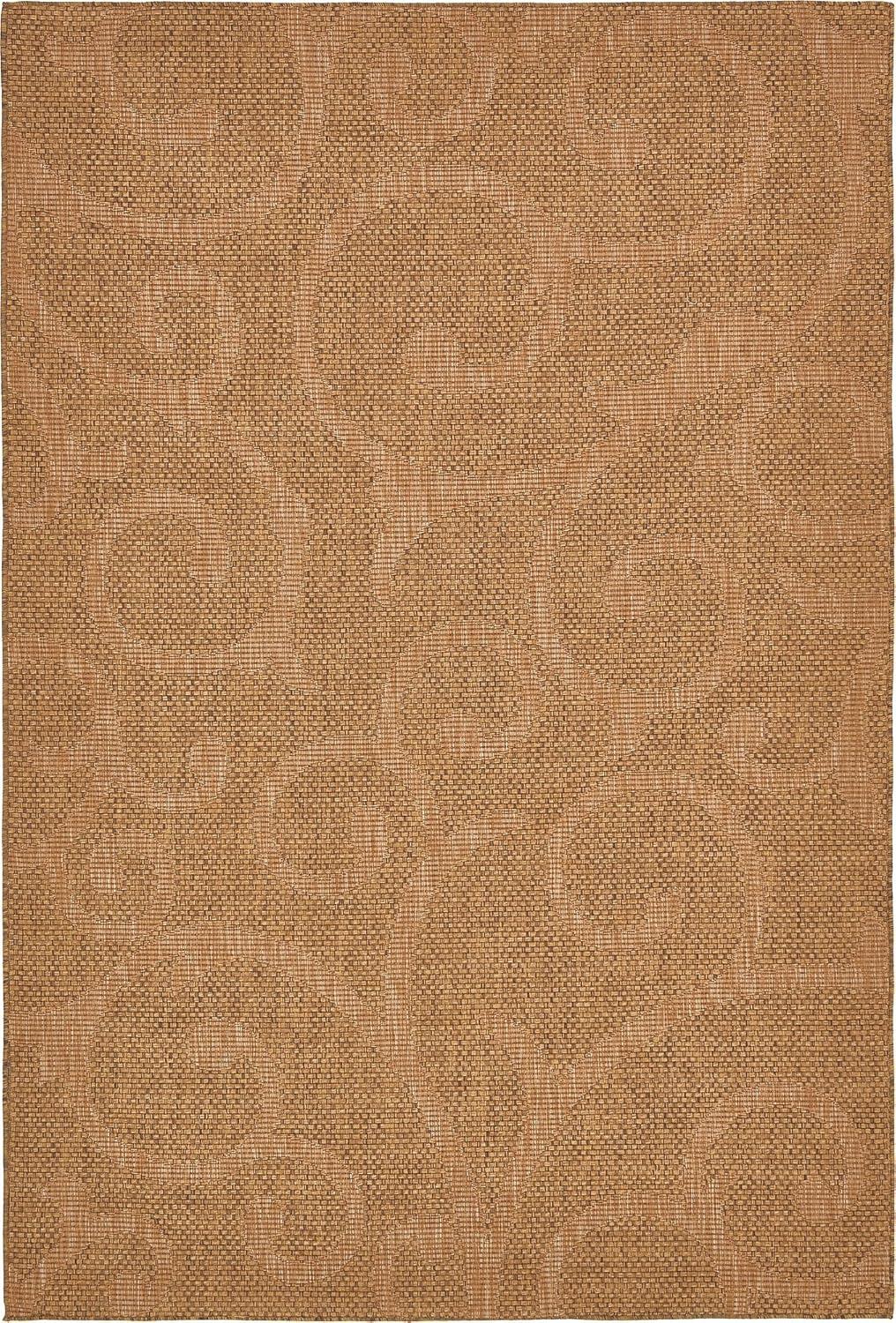 Unique Loom Outdoor Botanical Collection Area Rug - Vine (6' x 9' Rectangle Brown/Beige)