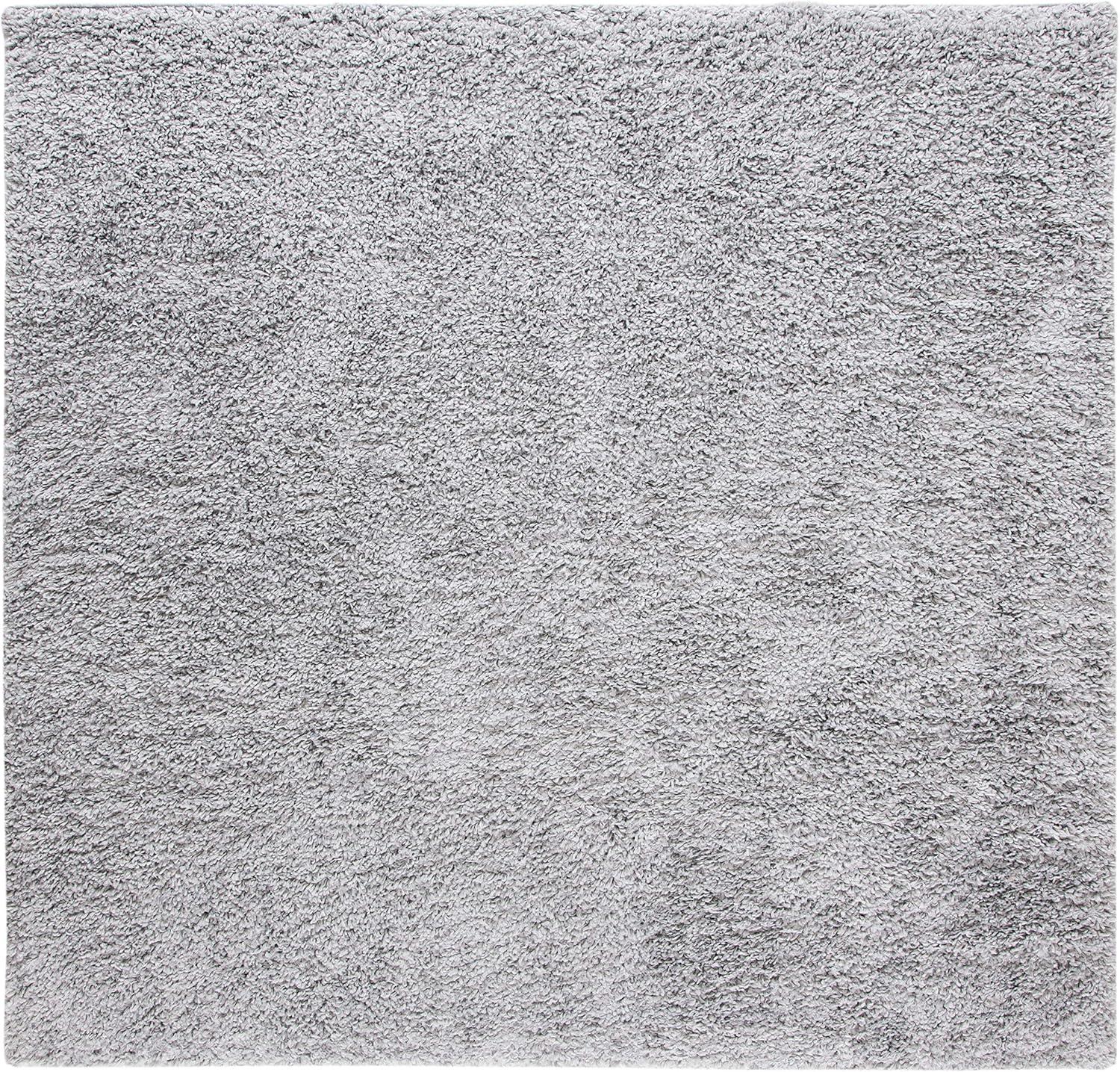 August Shag AUG200 Power Loomed Indoor Area Rug - Silver - 4'x4' - Safavieh