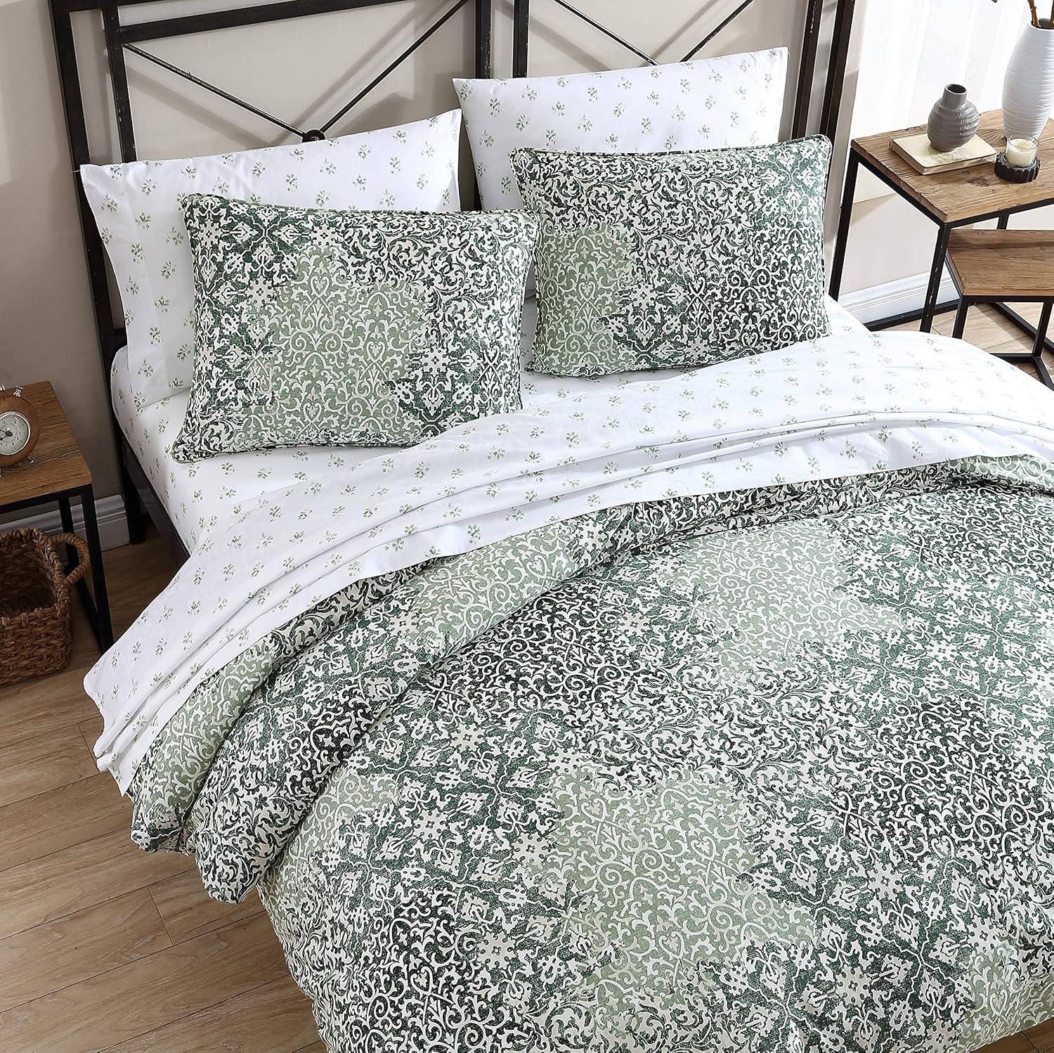 Abingdon Comforter set Green - Stone Cottage