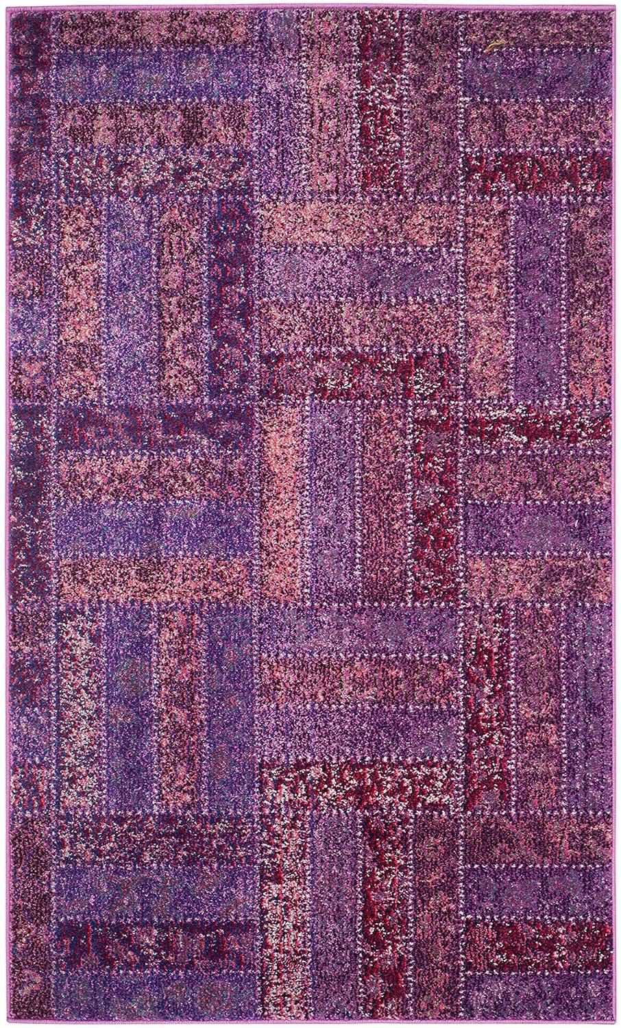 Monaco MNC214 Power Loomed Indoor Accent Rug - Purple/Multi - 3'x5' - Safavieh